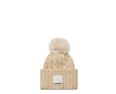 New Era Cable Knit Beanie New York Yankees Light Beige BJ - 60691156E-76