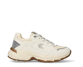 Sapatilhas Calvin Klein Low Cut Lace-Up Sneaker Bege — vista lateral | V3X9-83486-1695530-