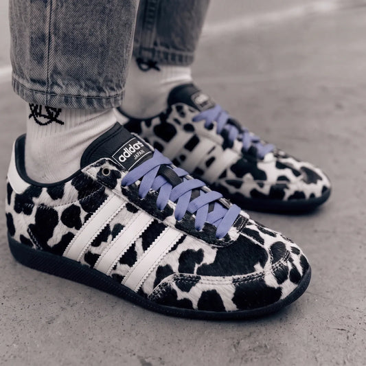 Adidas Japan pelo de vaca, detalhe no pé