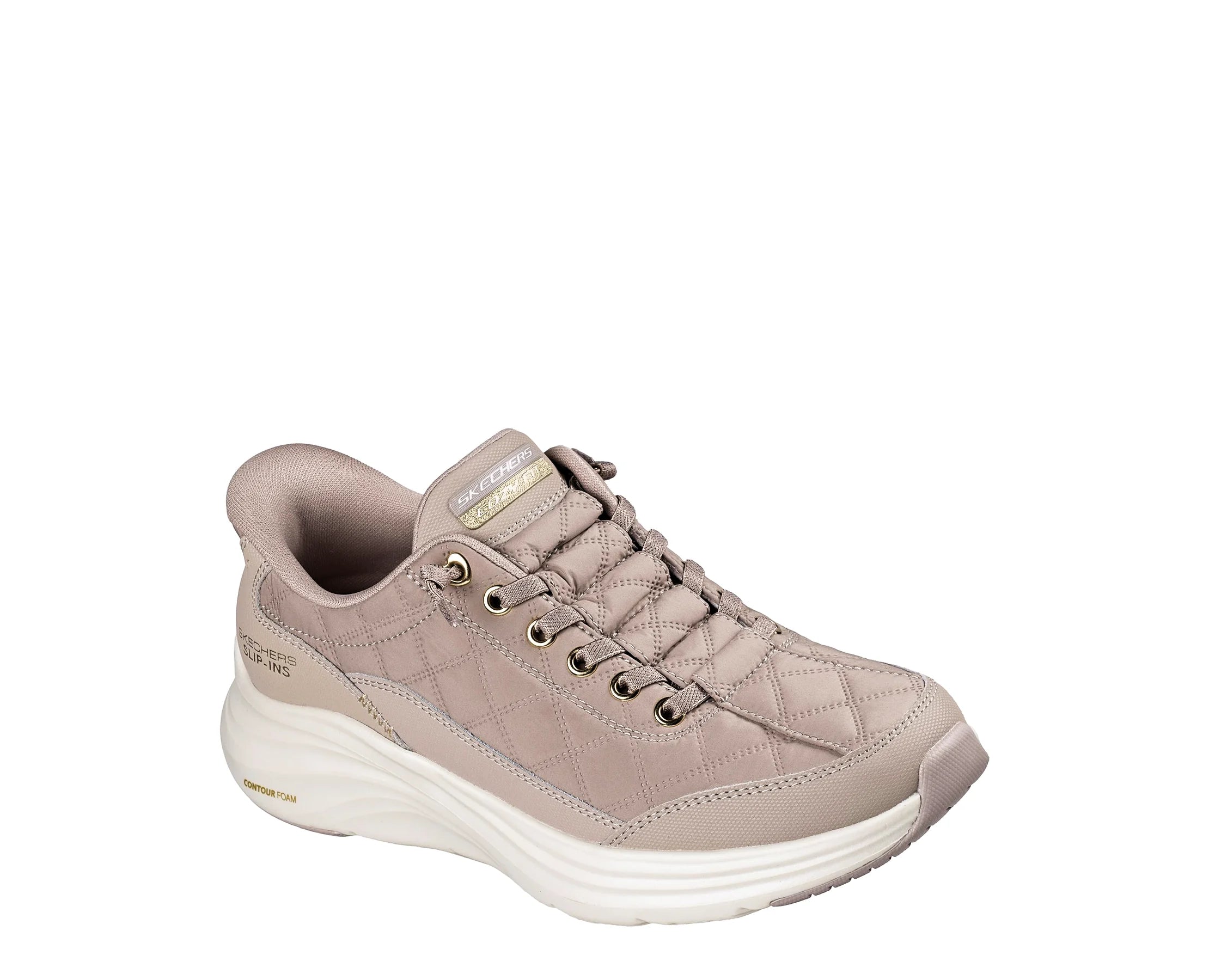 Sapatilhas Skechers Contour Foam Bege — perfil exterior | 150413-TPE