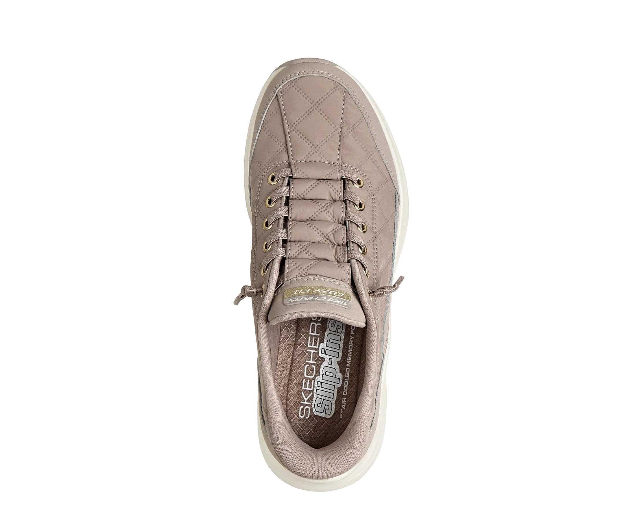 Sapatilhas Skechers Contour Foam Bege — vista de topo | 150413-TPE