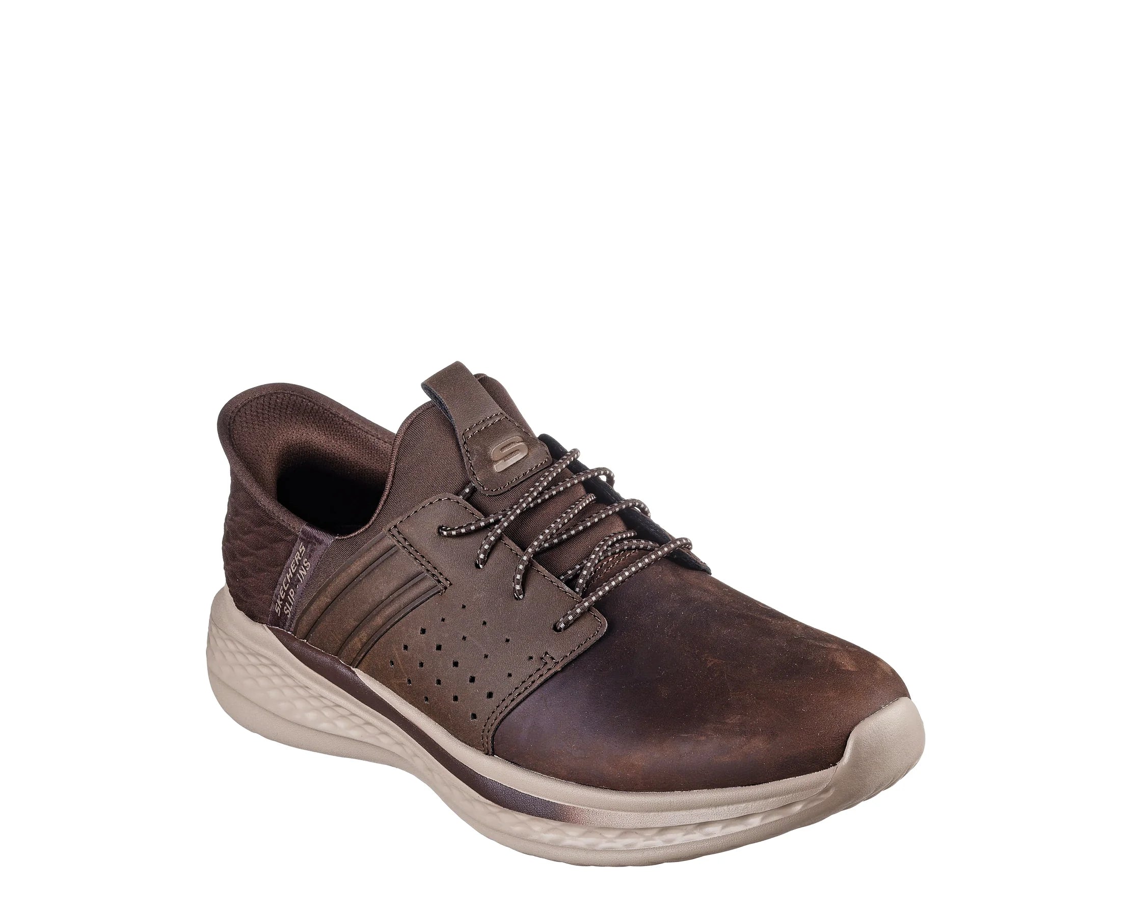 Sapatilhas Skechers Slade Castanho — frente | 210828-COC