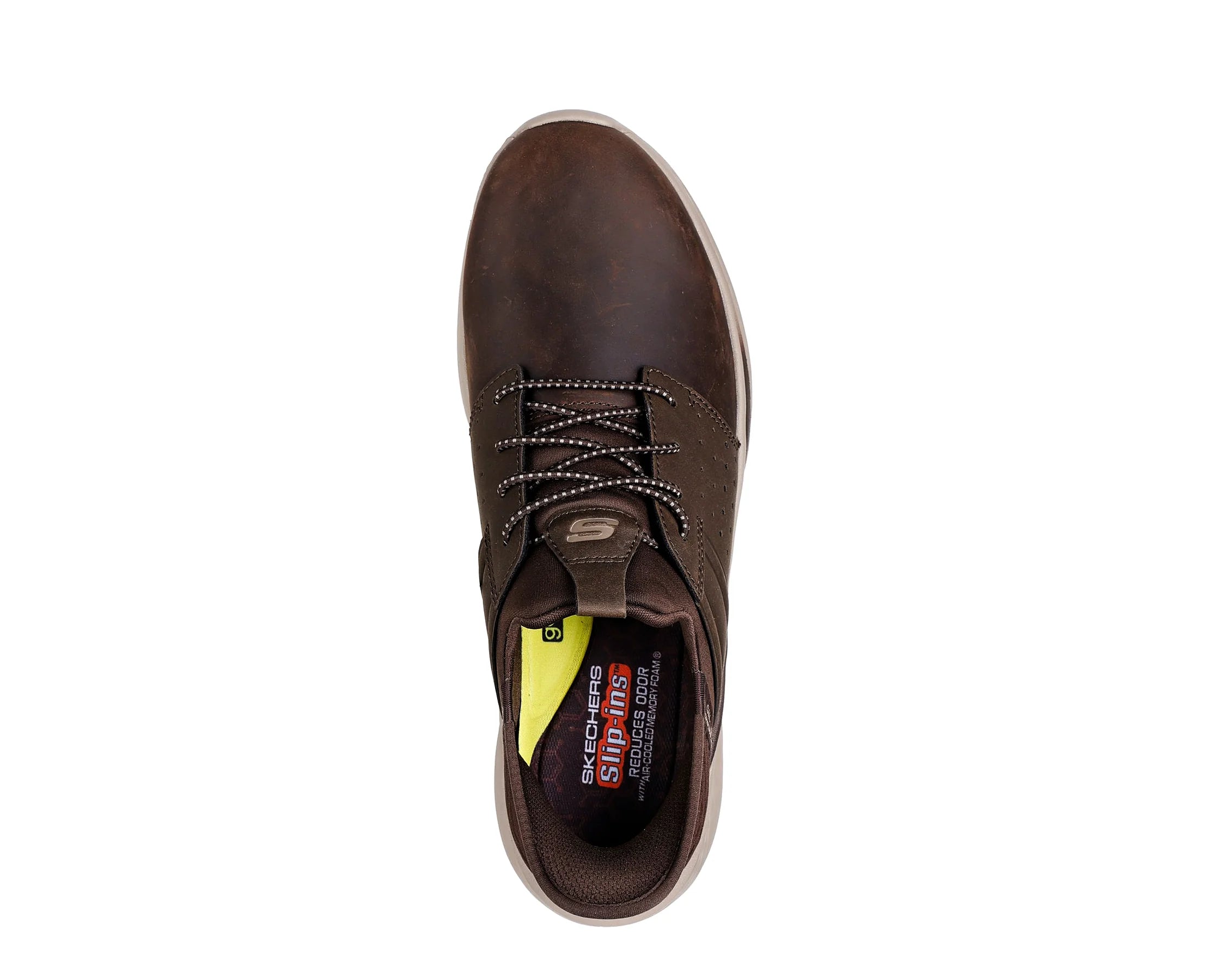 Sapatilhas Skechers Slade Castanho — vista de topo | 210828-COC
