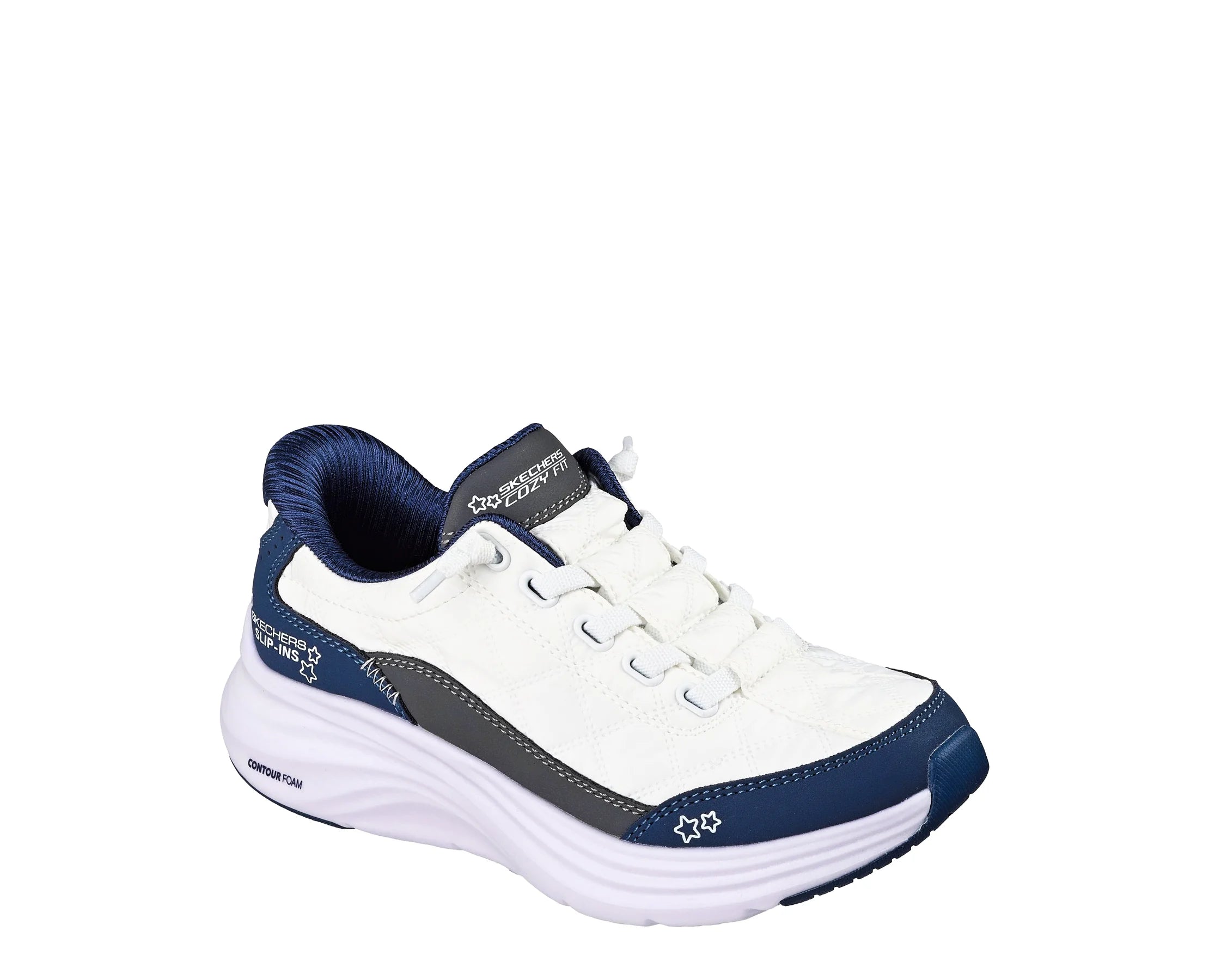 Sapatilhas Skechers Contour Foam Branco — detalhe | 303949L-WNV