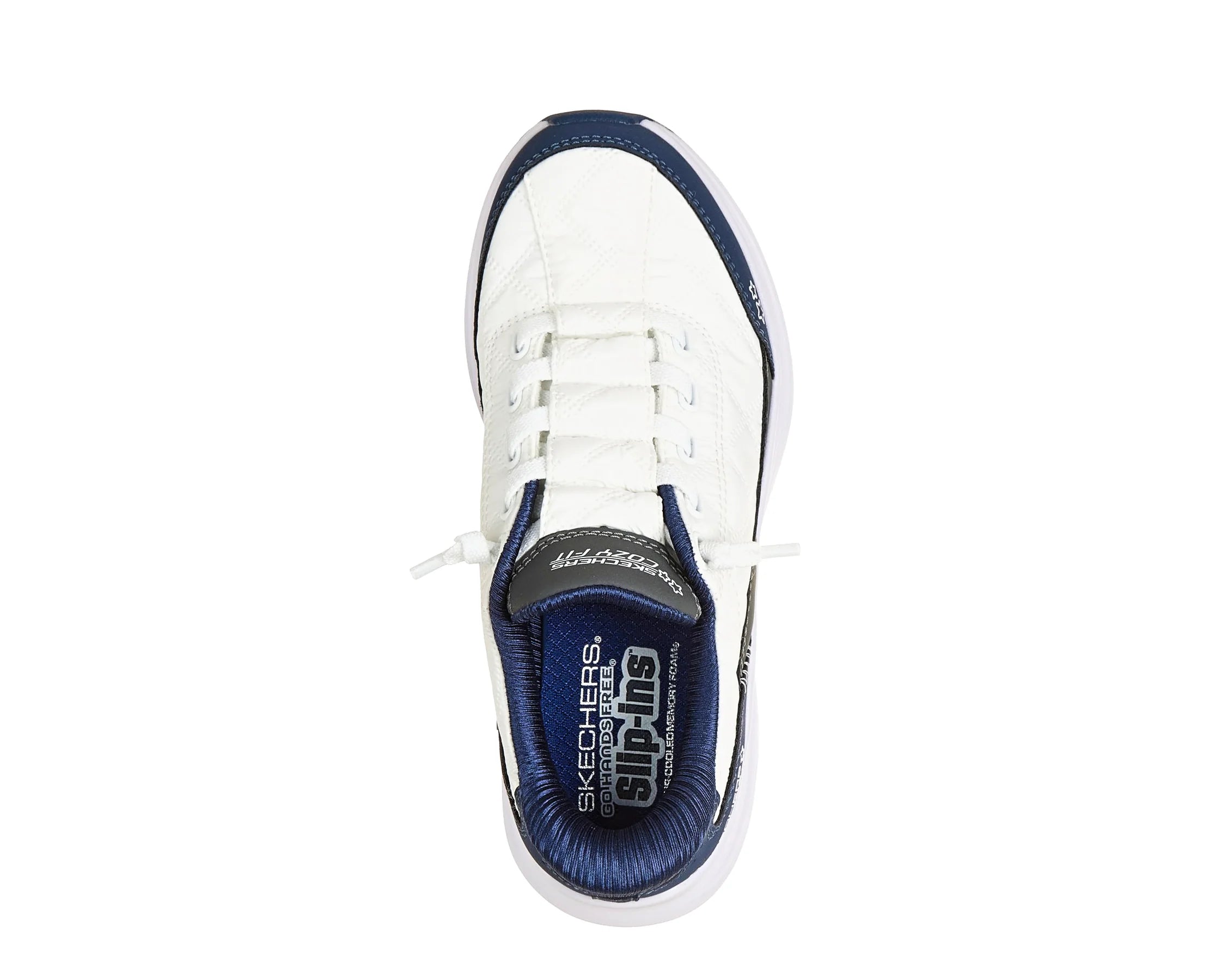 Sapatilhas Skechers Contour Foam Branco — vista de topo | 303949L-WNV