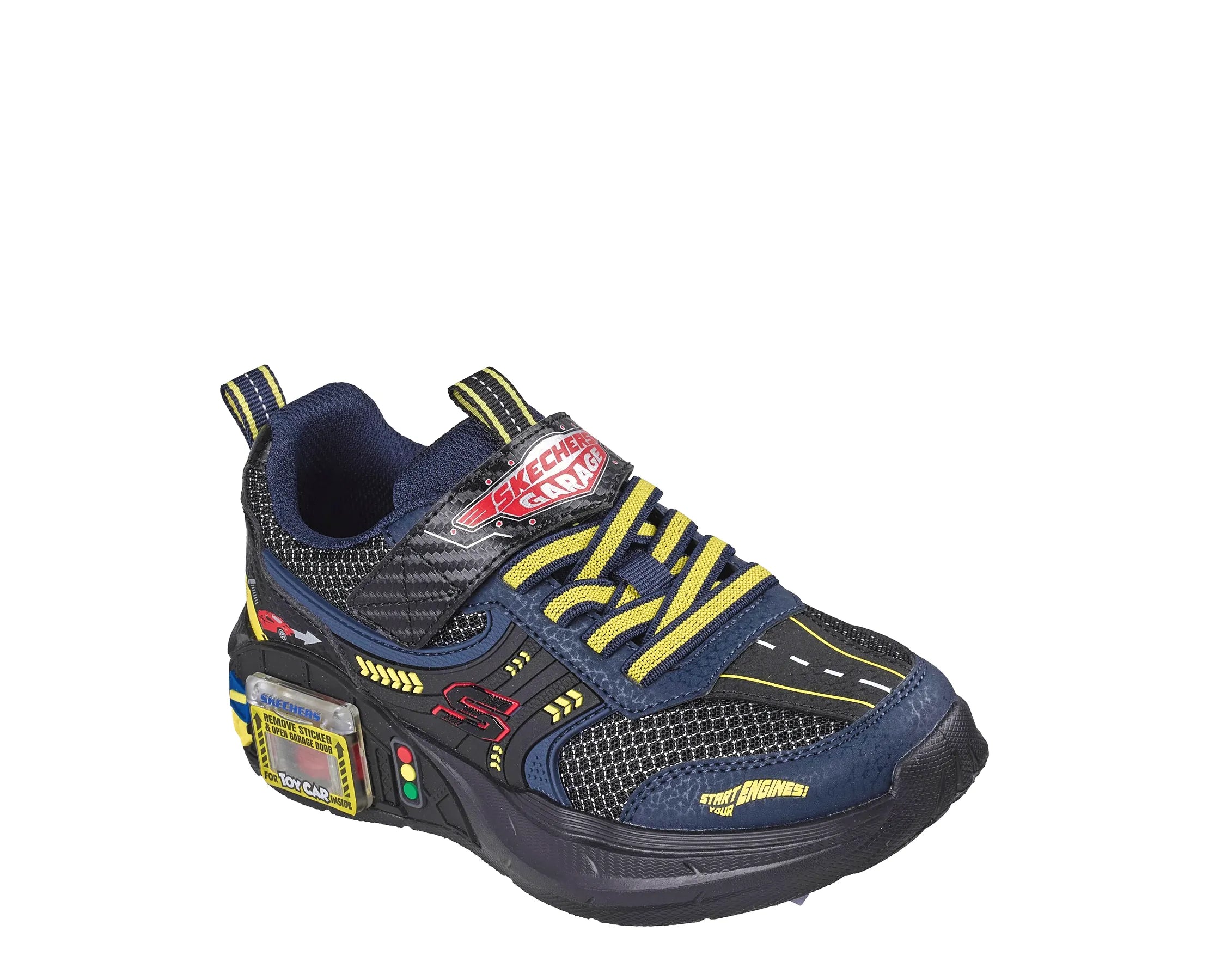 Sapatilhas Skechers Garage Preto — perfil exterior | 402150L-BKNV