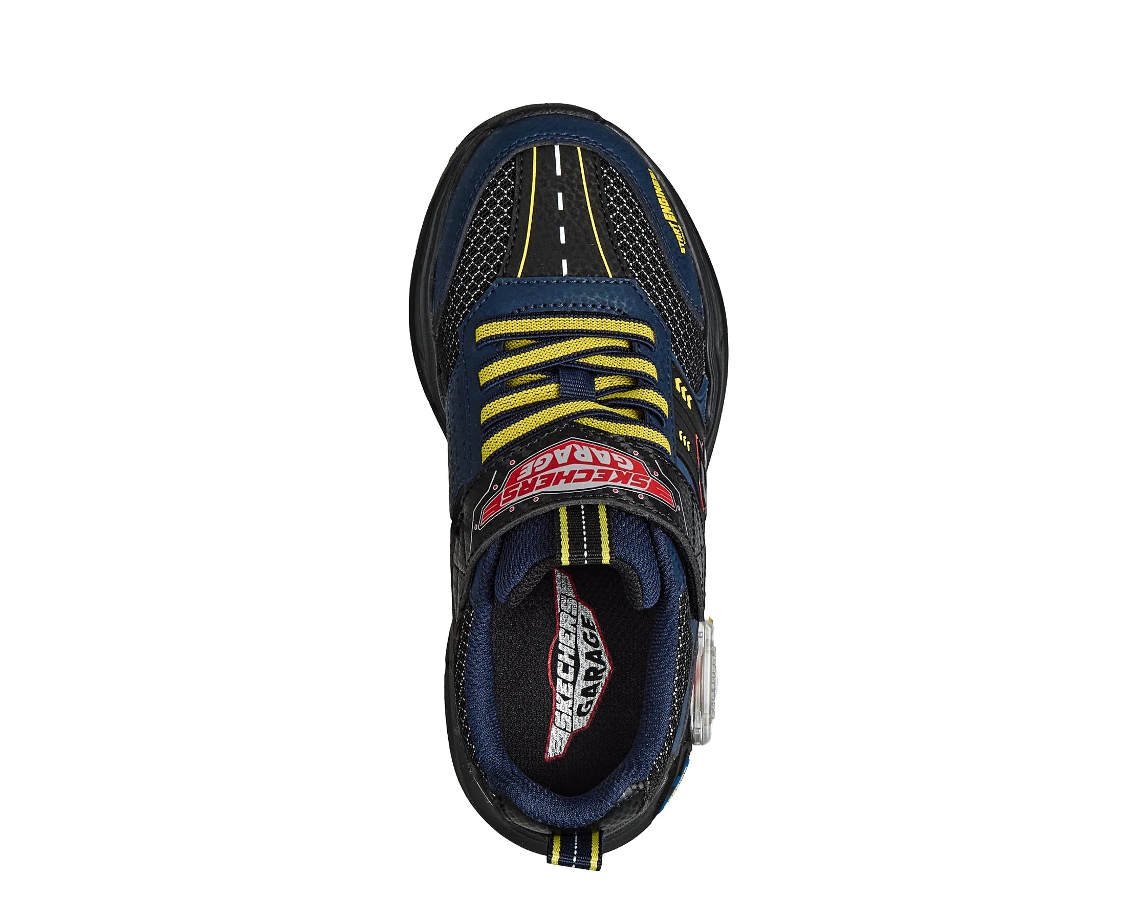 Sapatilhas Skechers Garage Preto — vista de topo | 402150L-BKNV