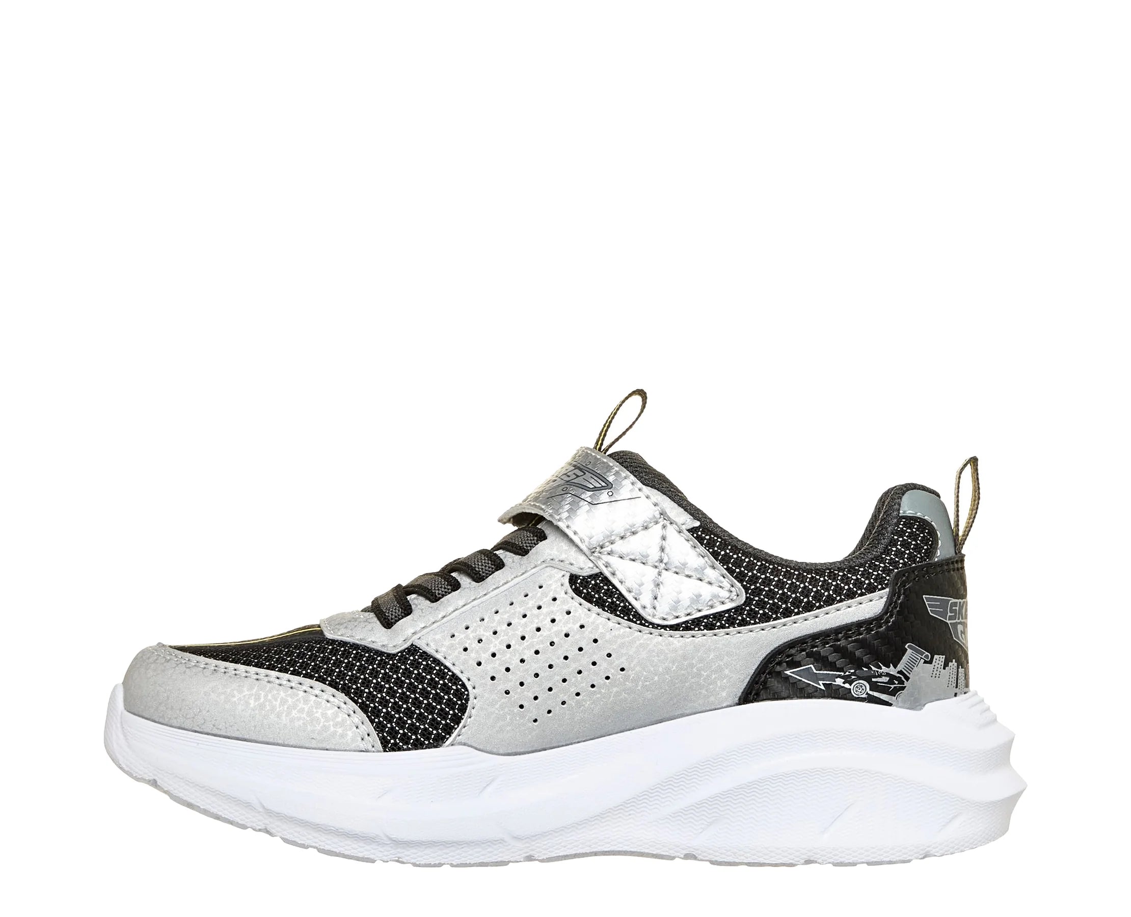 Sapatilhas Skechers Garage Preto — perfil interior | 402150L-SLBK