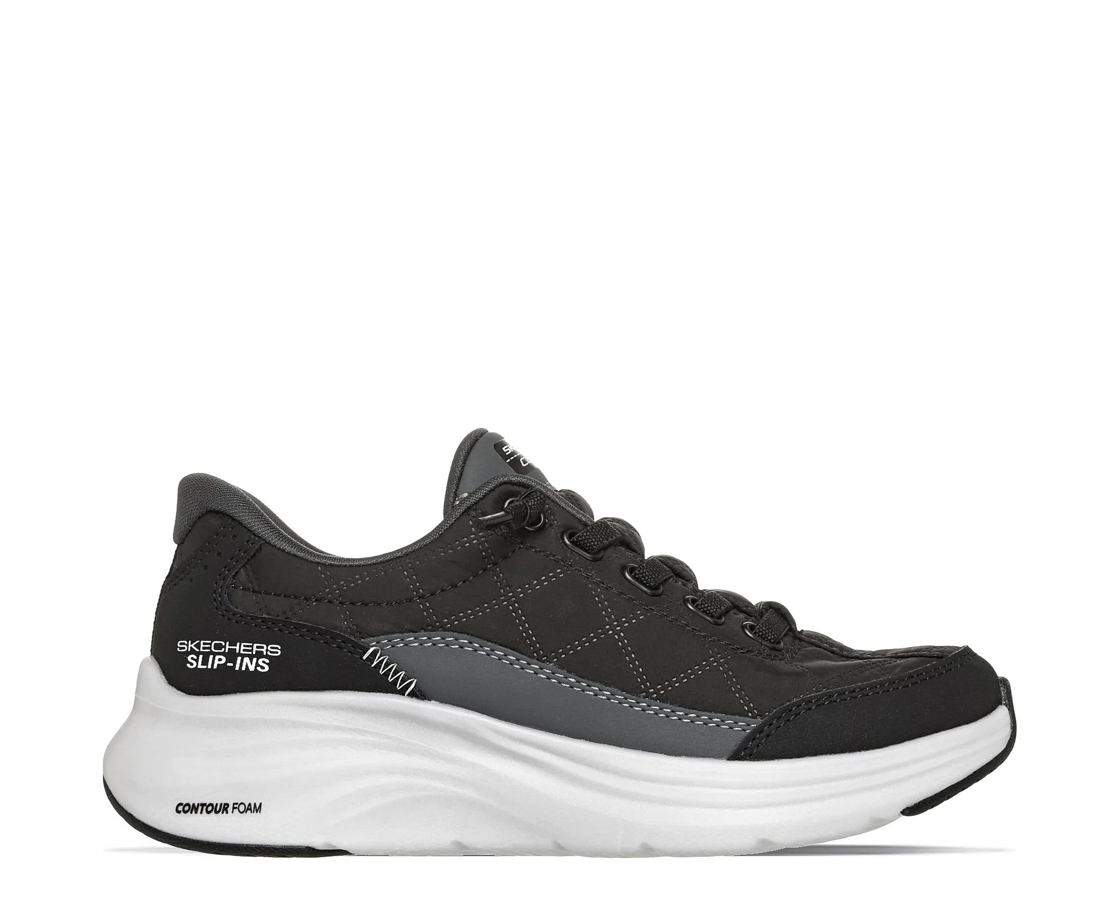 Sapatilhas Skechers Contour Foam Cozy Fit Preto — perfil exterior | 403892L-BKW