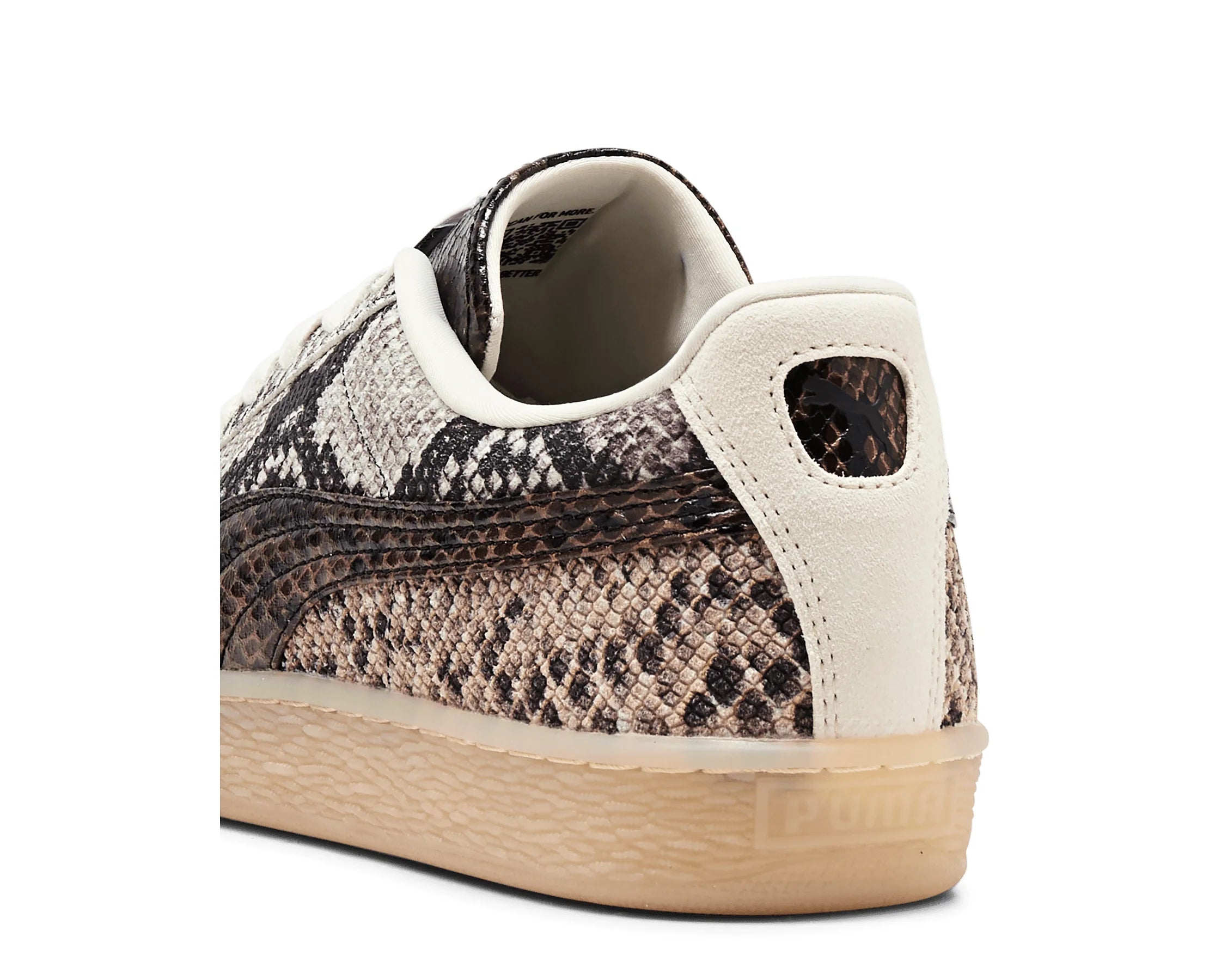 Sapatilhas Puma Suede Snake Snake Animal Print e Puma Black — detalhe | 408329-01