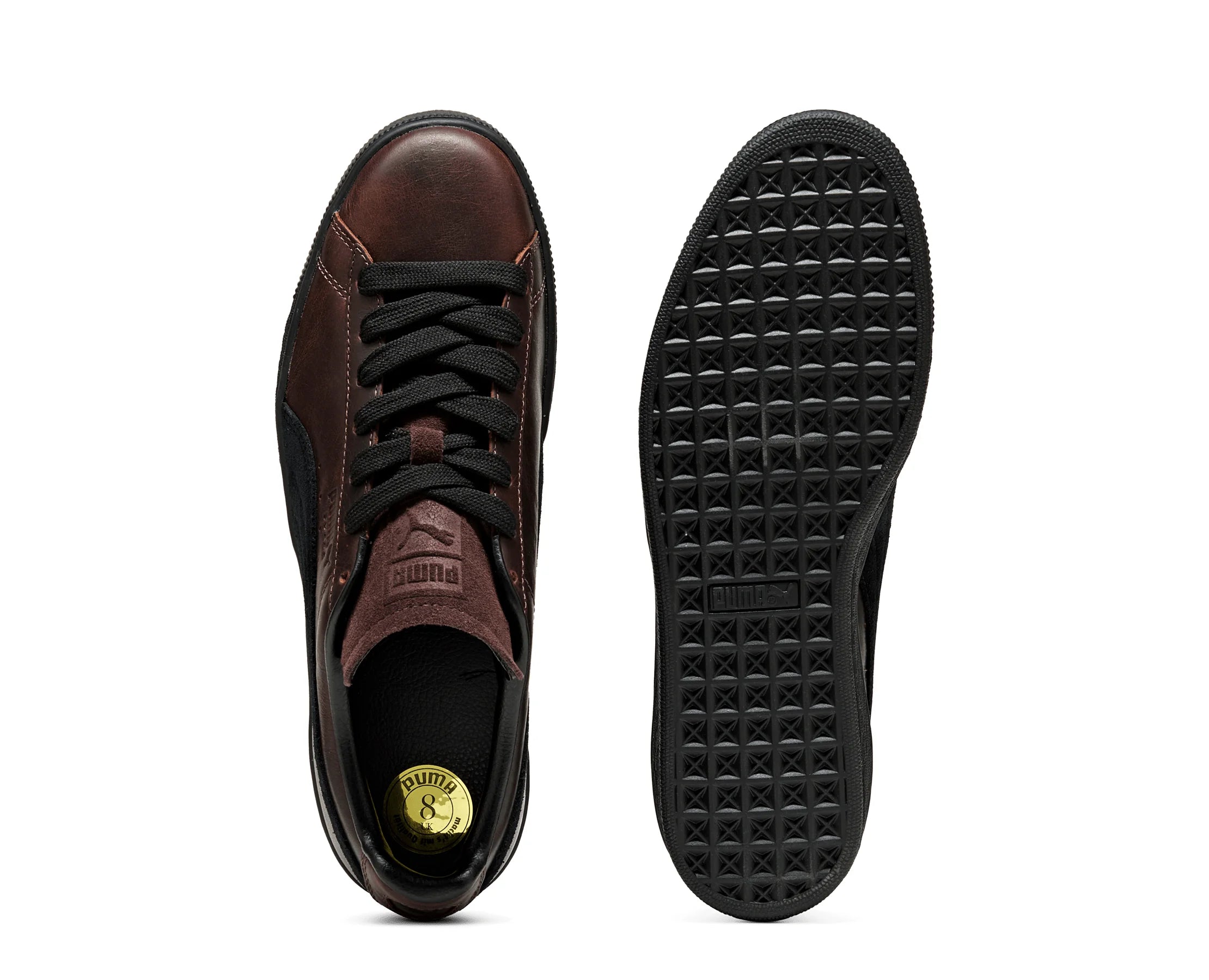 Sapatilhas Puma Suede Dressed Castanho — vista de topo | 408831-01