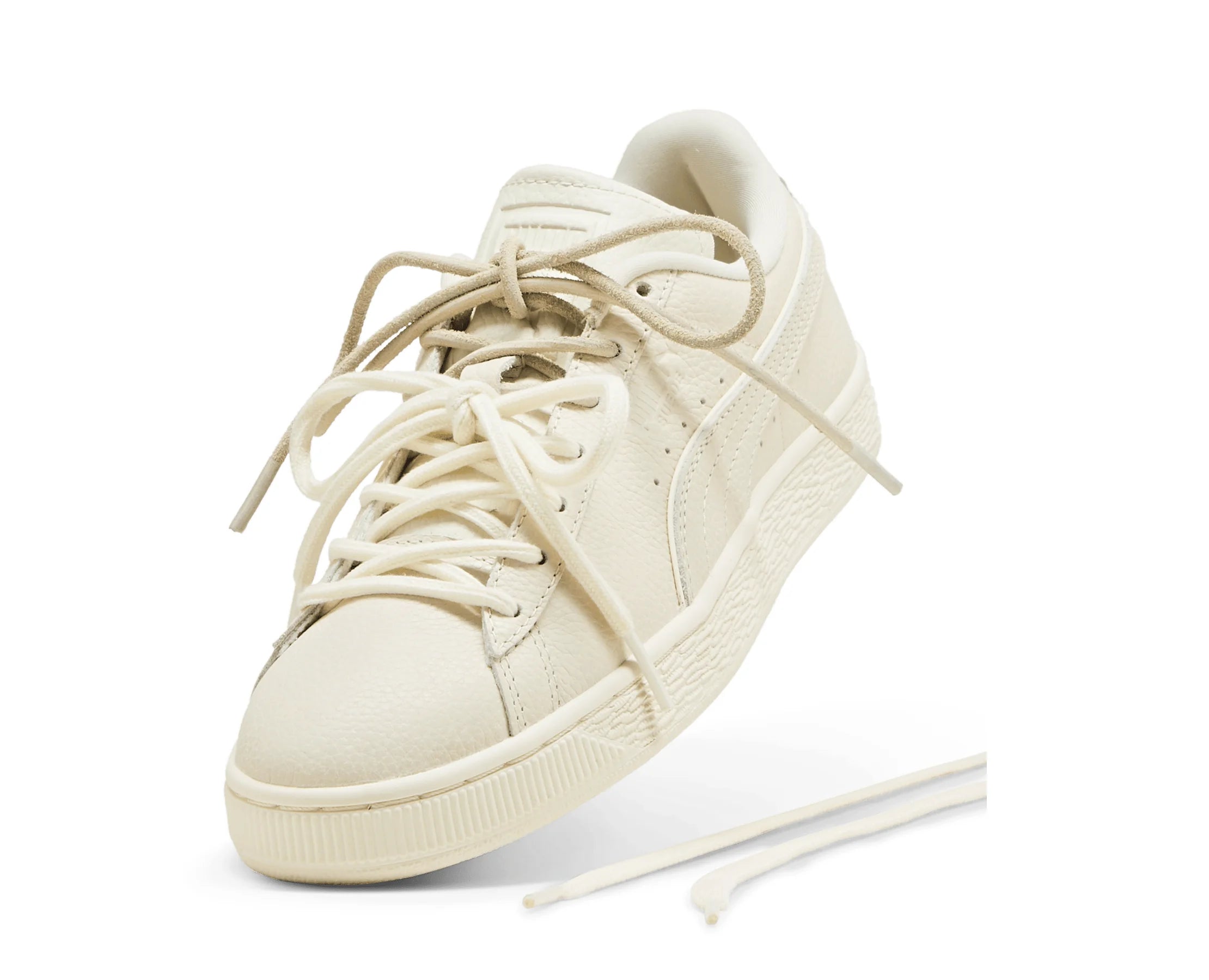 Sapatilhas Puma Suede Bloom Dress-up Bege — detalhe | 409002-03