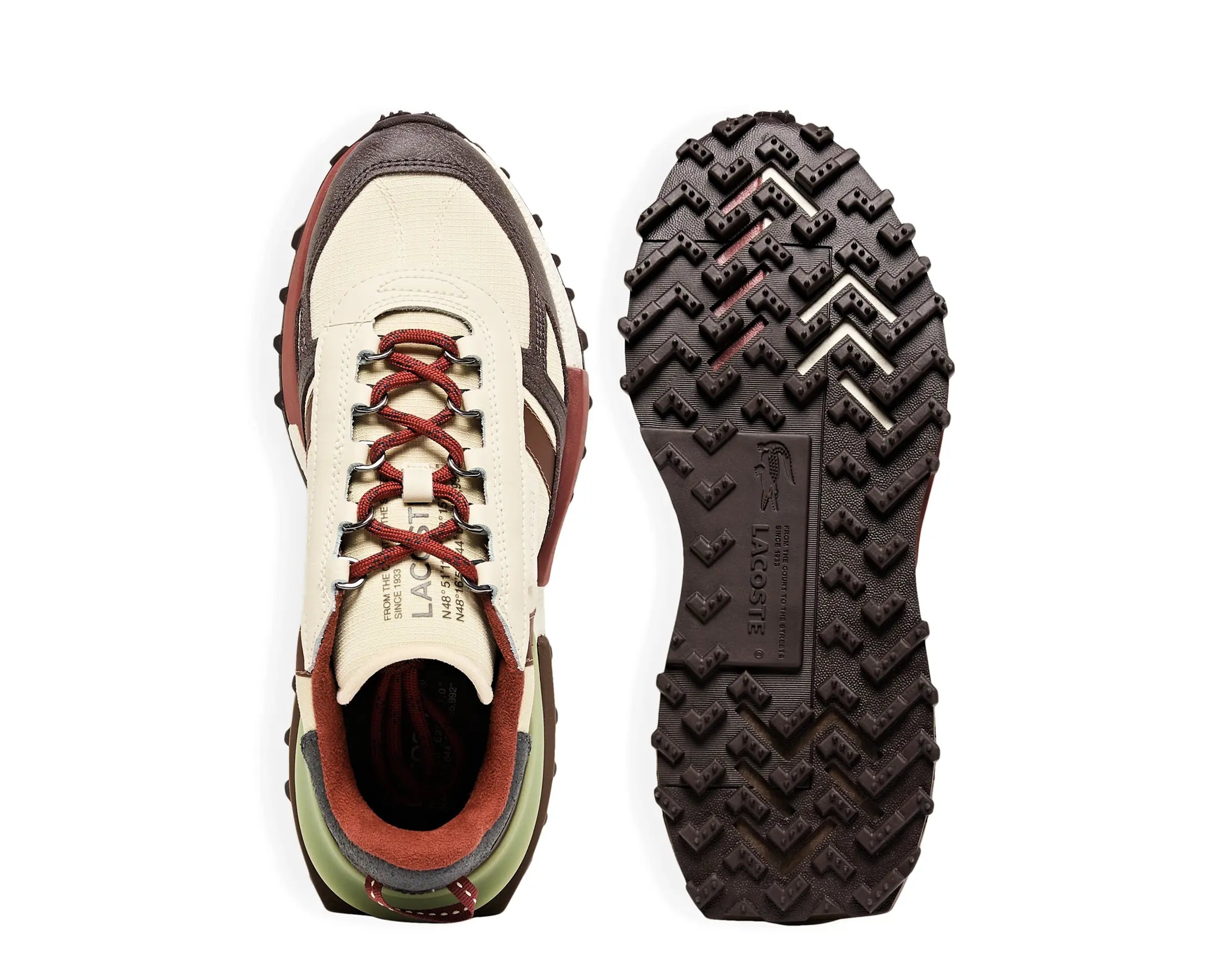Sapatilhas Lacoste Elite Active 2264 Bege — vista de topo | 52SMA0088-4D7