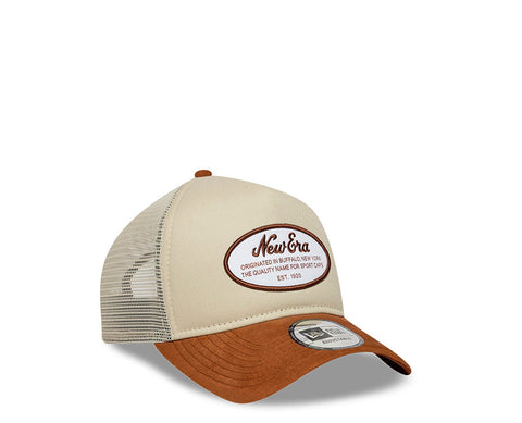 New Era Oval Patch Suede Trucker BJ/CAMEL - 60691080E-965