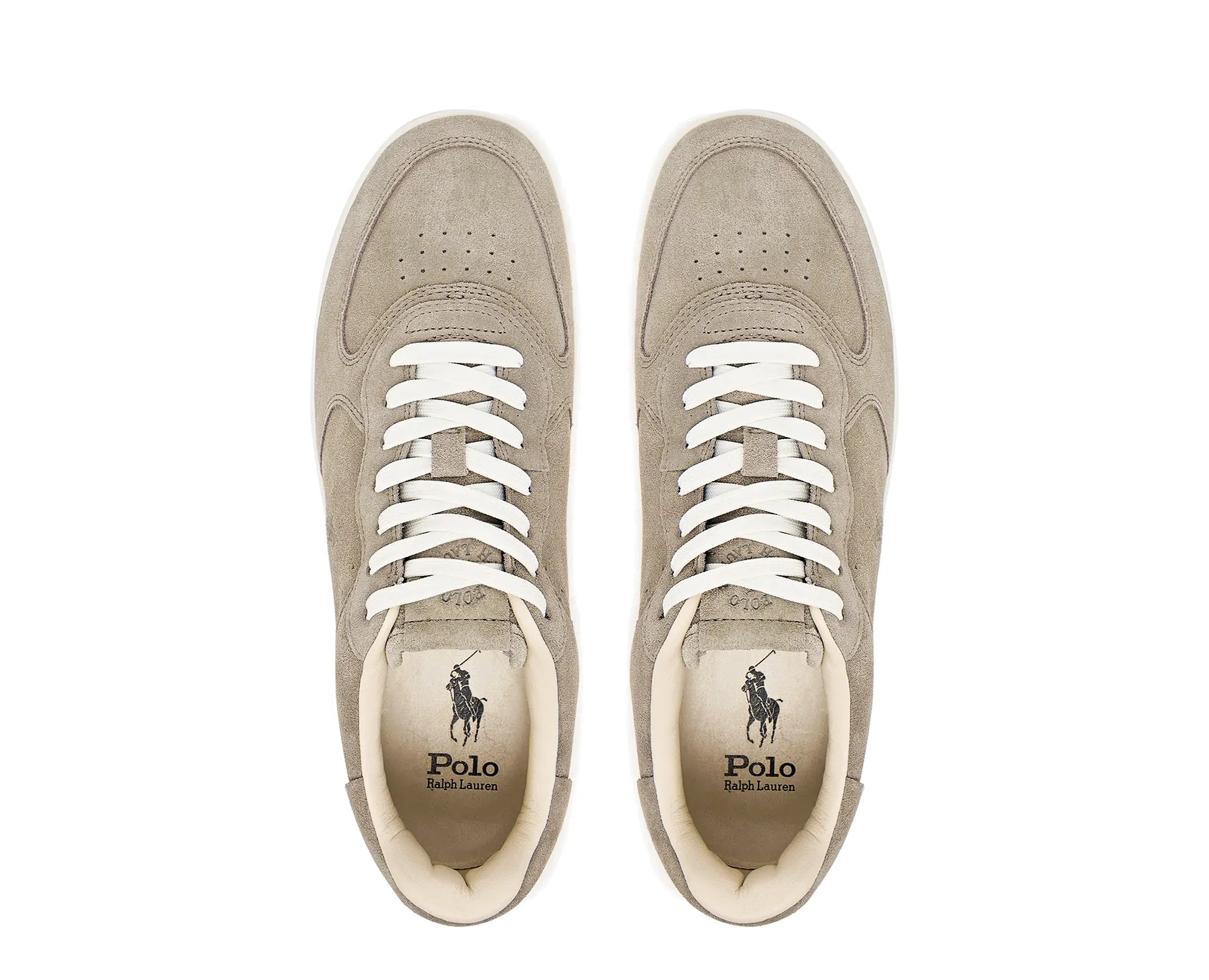Sapatilhas Ralph Lauren Masters Court Bege — vista de topo | 809973704004
