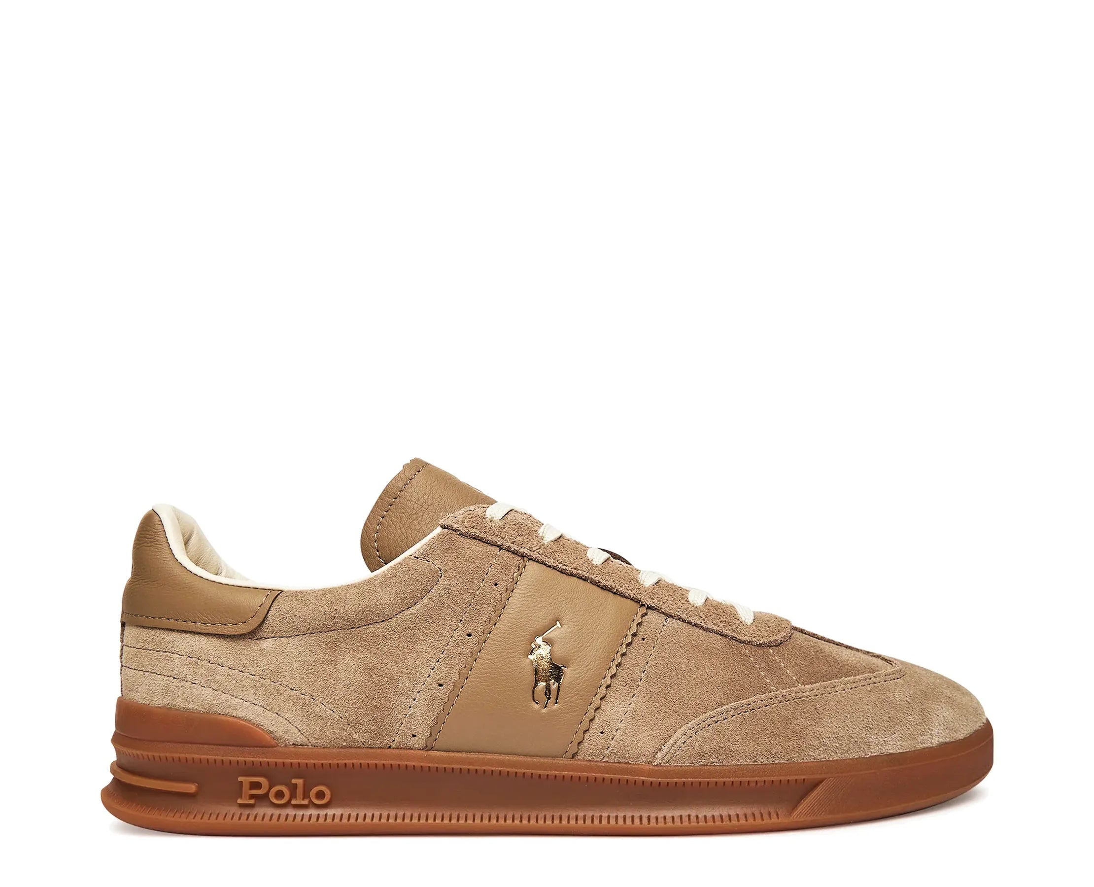 Sapatilhas Ralph Lauren Heritage Aera Castanho — perfil exterior | 809978010002