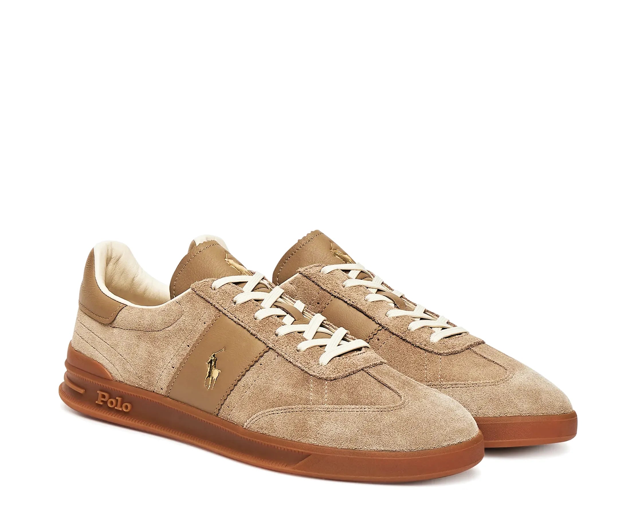 Sapatilhas Ralph Lauren Heritage Aera Castanho — frente | 809978010002