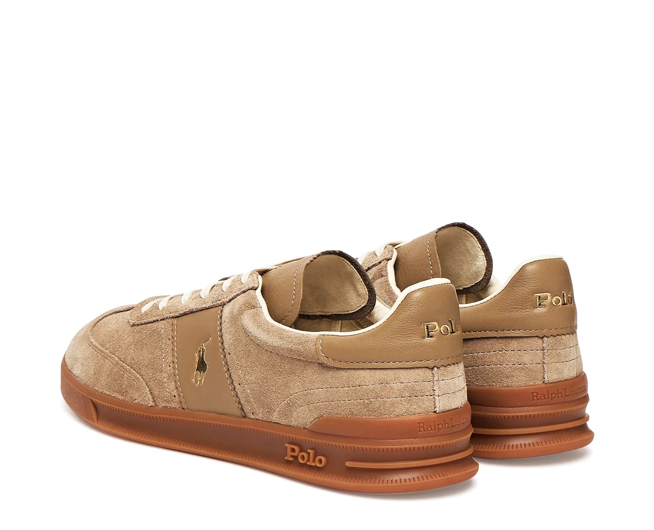 Sapatilhas Ralph Lauren Heritage Aera Castanho — traseira | 809978010002