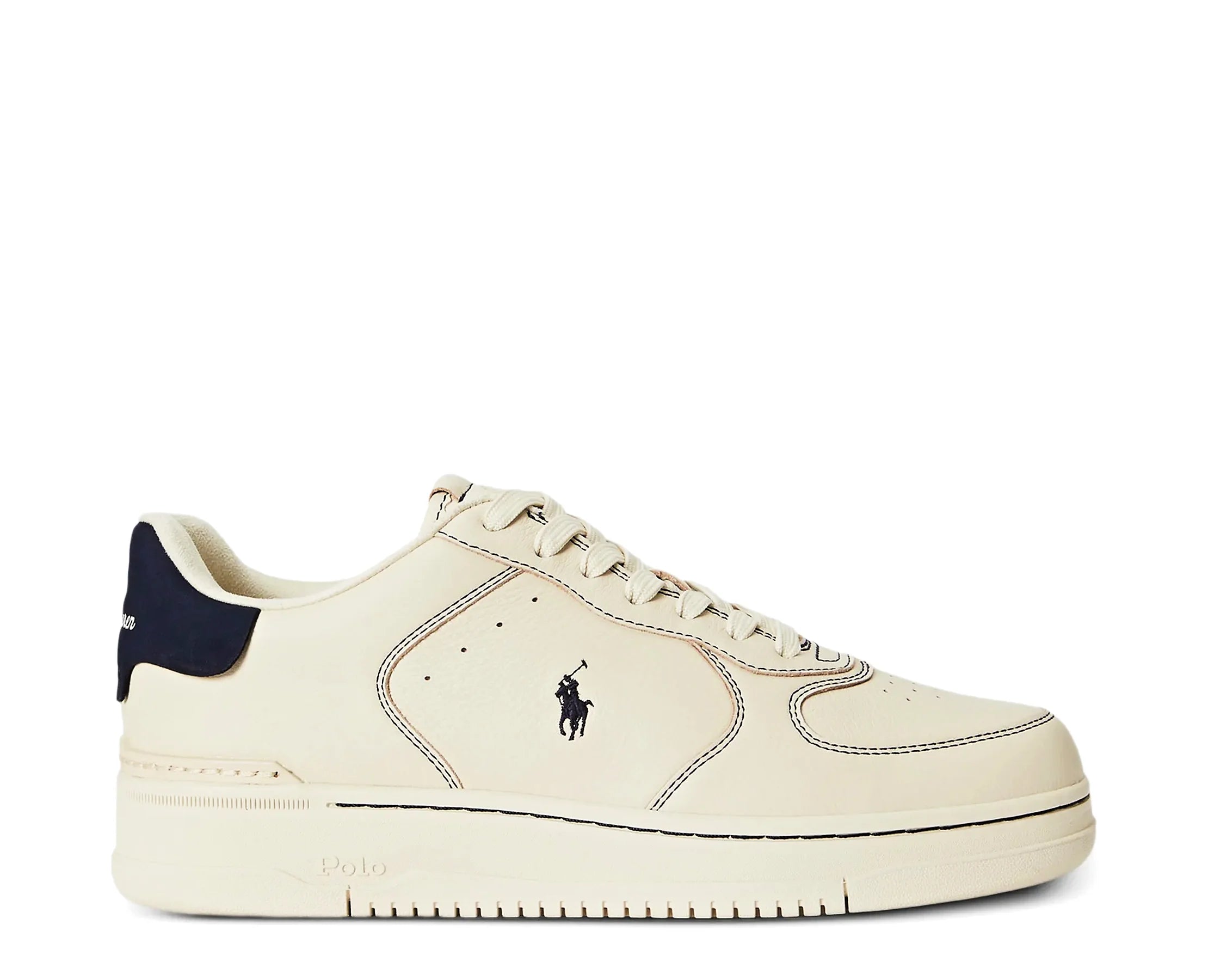 Sapatilhas Ralph Lauren Masters Court Bege — perfil exterior | 809P15490001