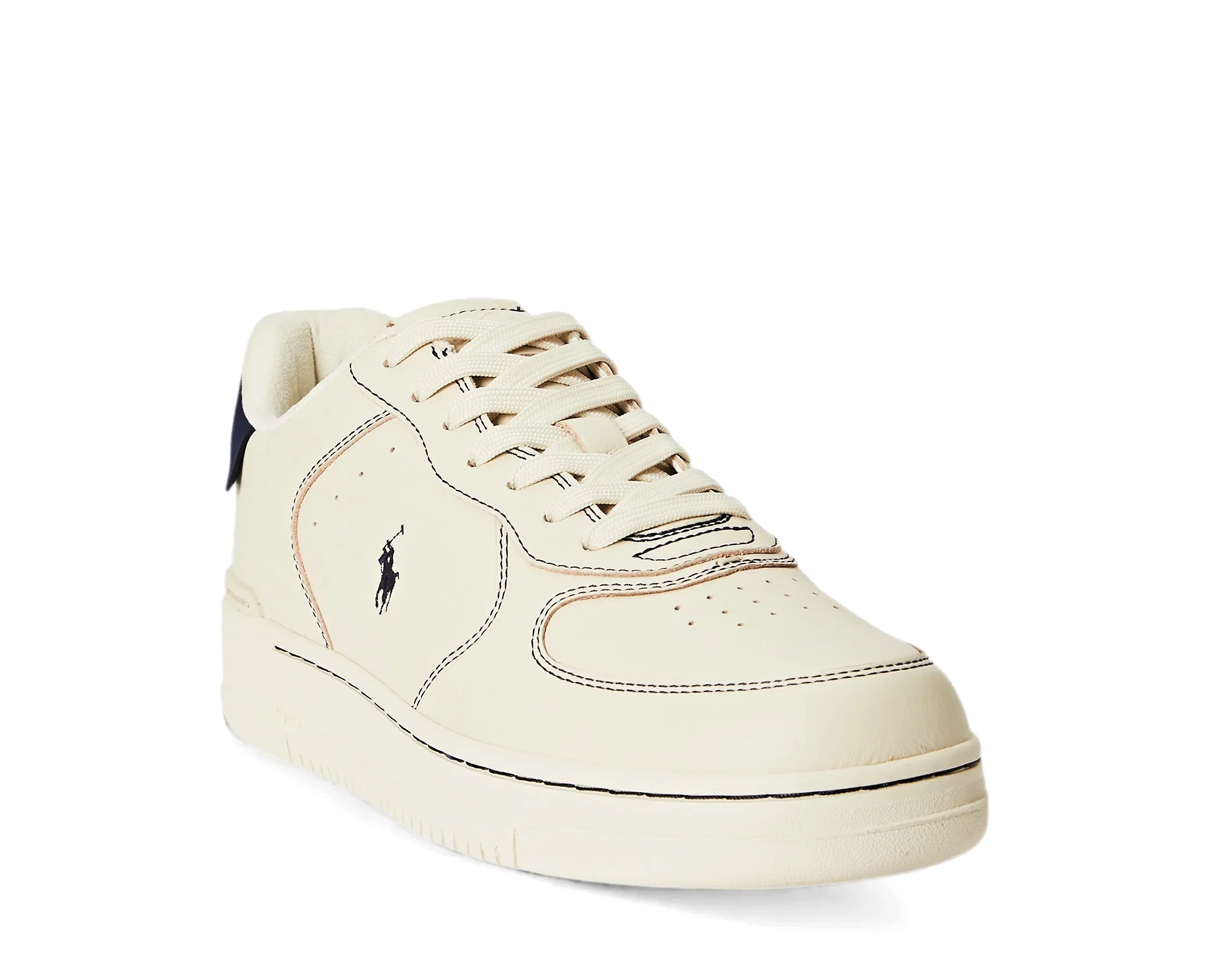 Sapatilhas Ralph Lauren Masters Court Bege — frente | 809P15490001