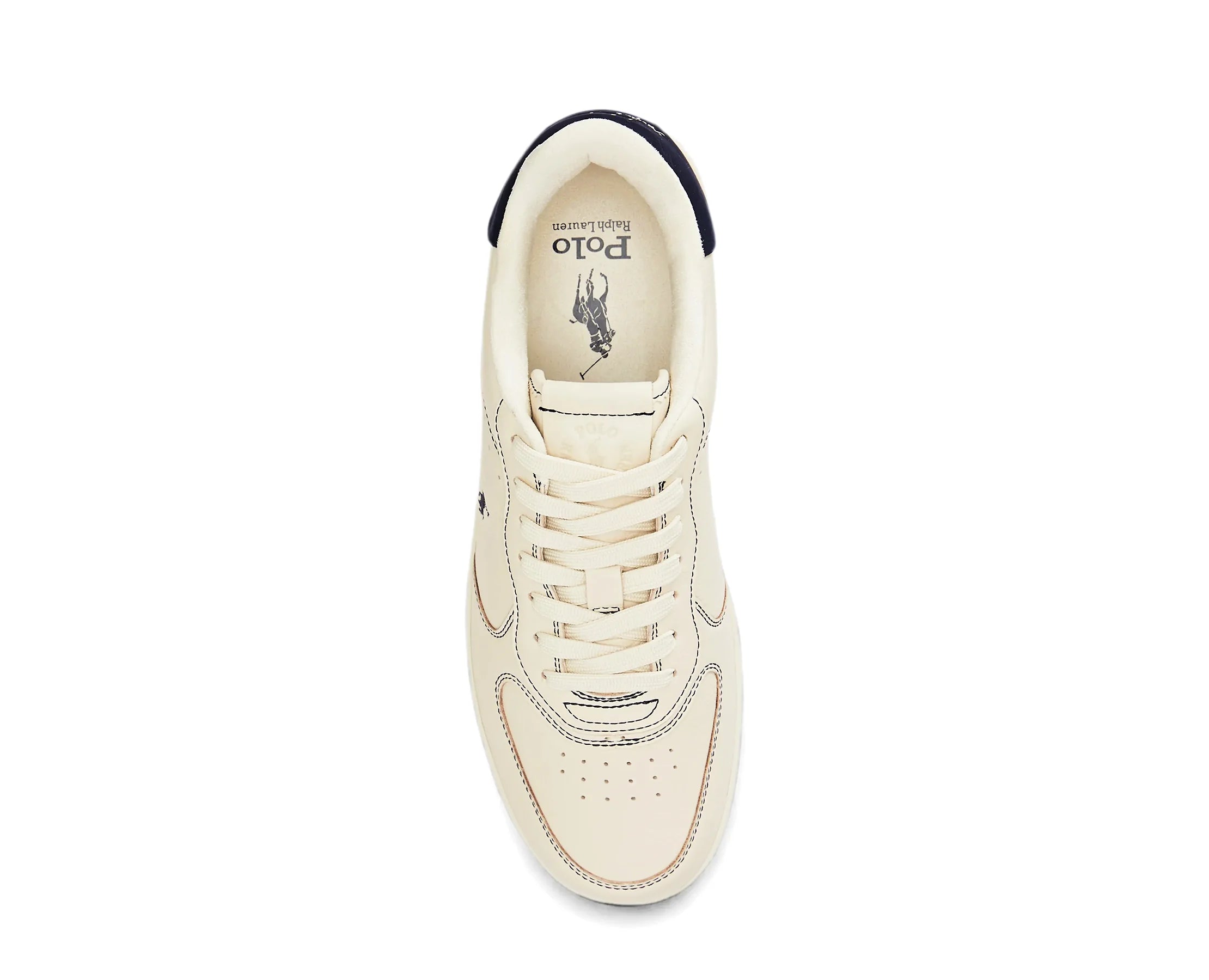 Sapatilhas Ralph Lauren Masters Court Bege — vista de topo | 809P15490001