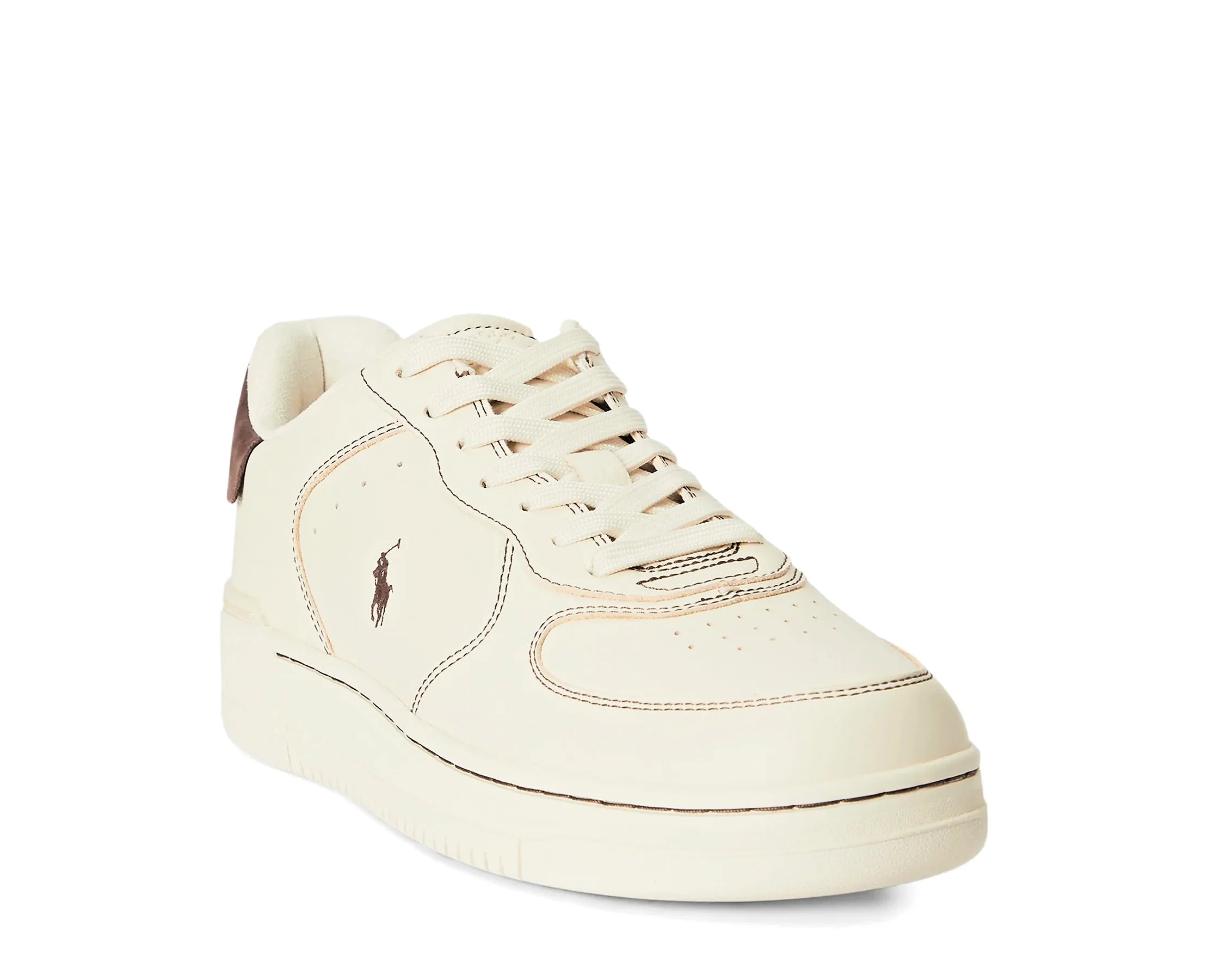 Sapatilhas Ralph Lauren Masters Court Bege — frente | 809P15490002