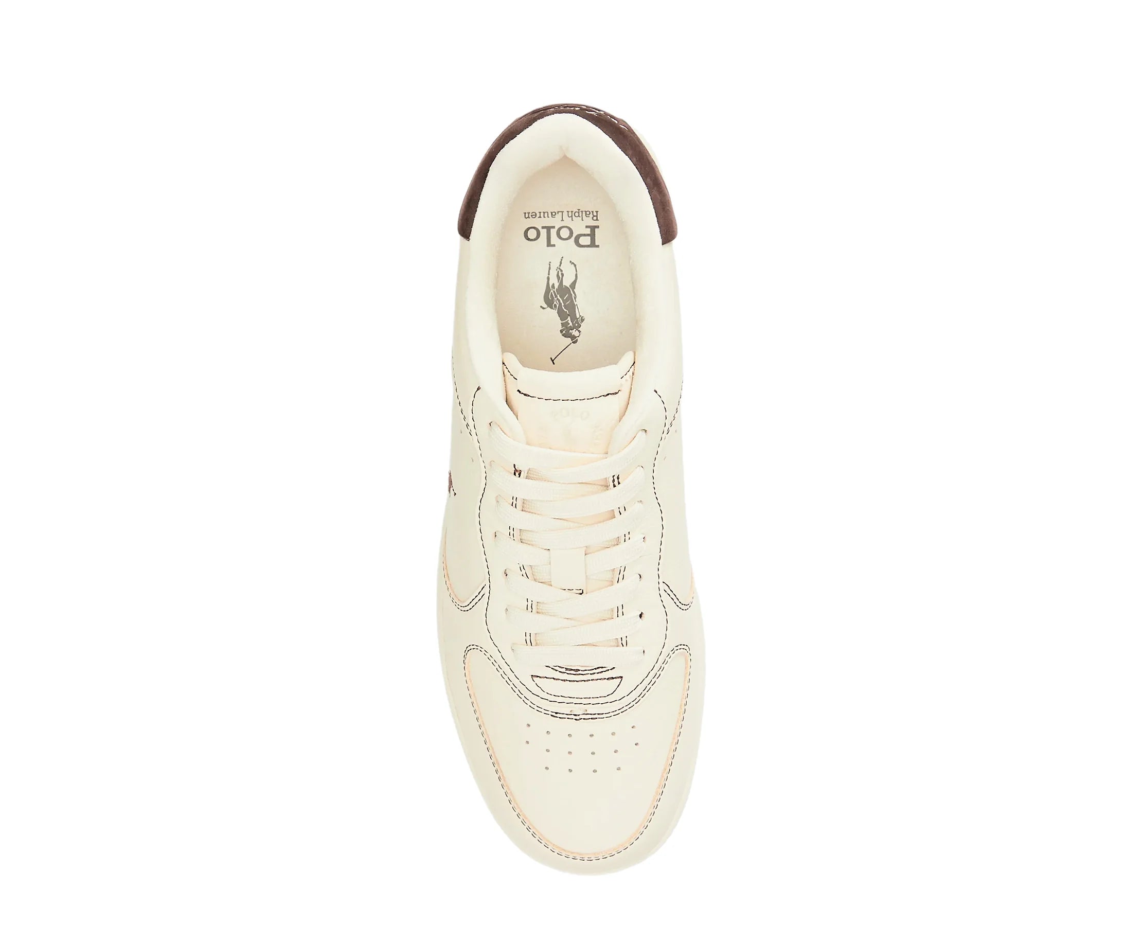 Sapatilhas Ralph Lauren Masters Court Bege — vista de topo | 809P15490002