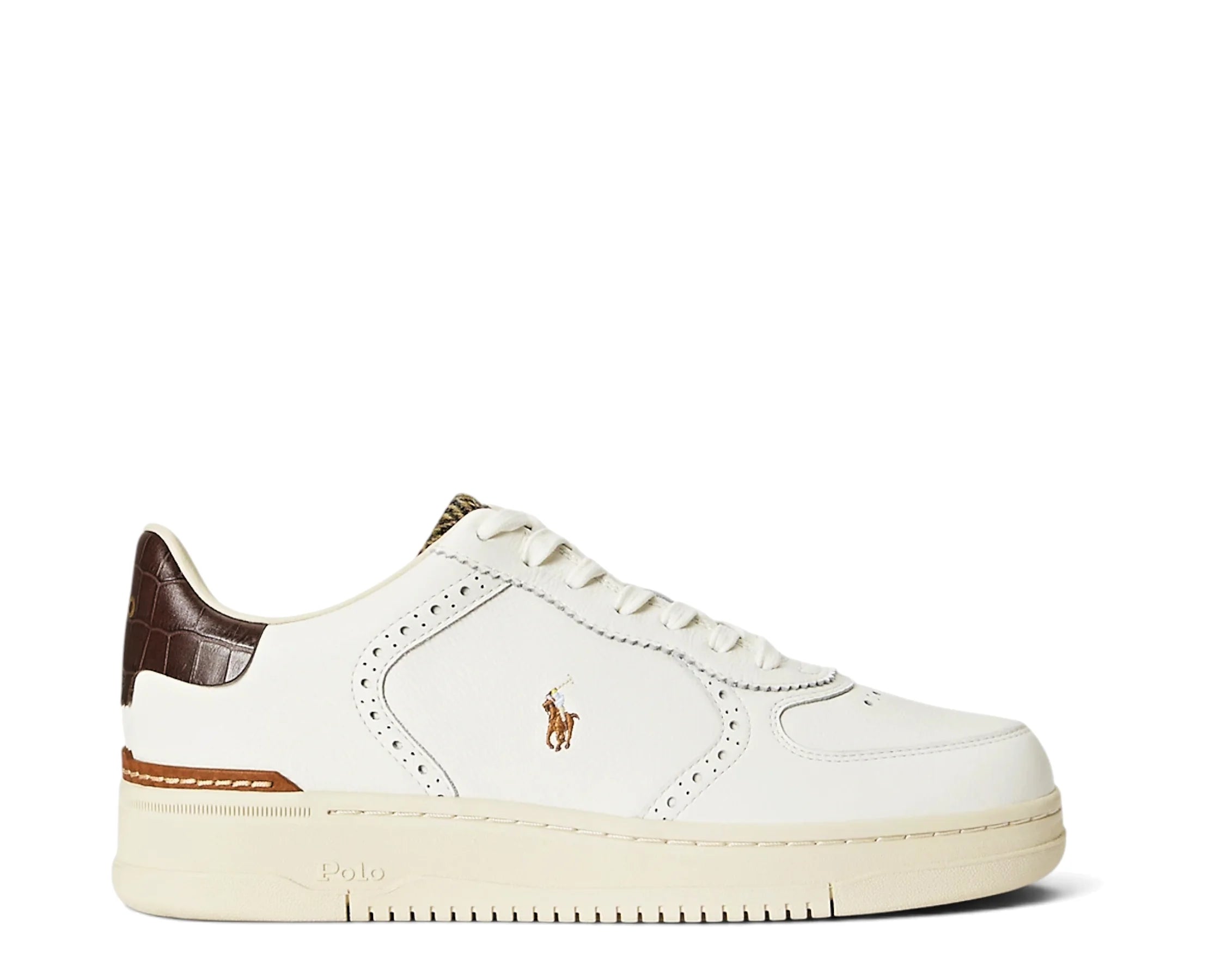 Sapatilhas Ralph Lauren Masters Court Branco — perfil exterior | 809P15528001
