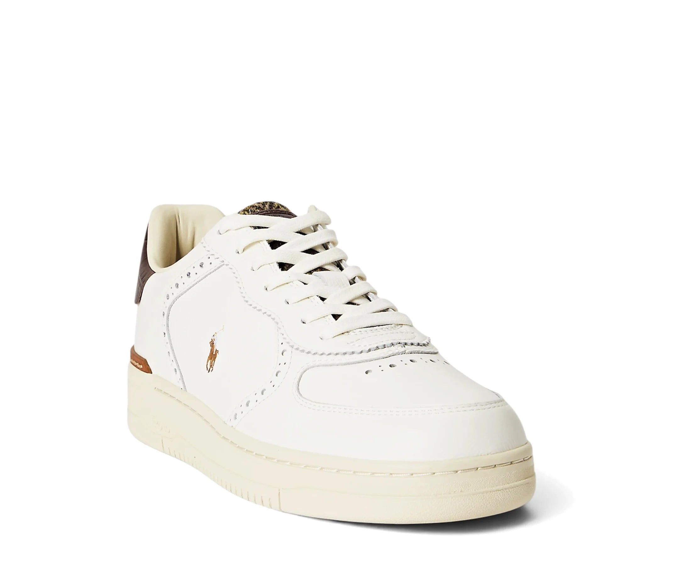 Sapatilhas Ralph Lauren Masters Court Branco — perfil interior | 809P15528001