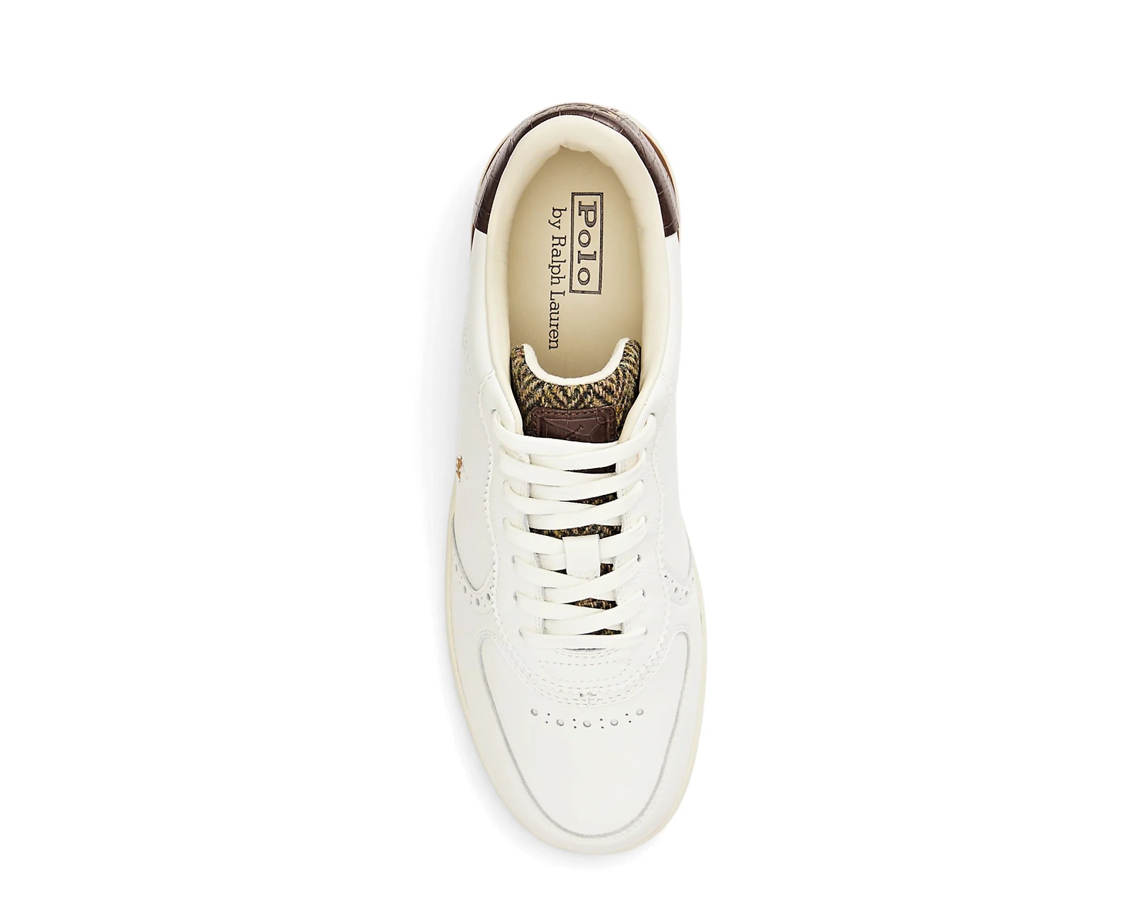 Sapatilhas Ralph Lauren Masters Court Branco — vista de topo | 809P15528001
