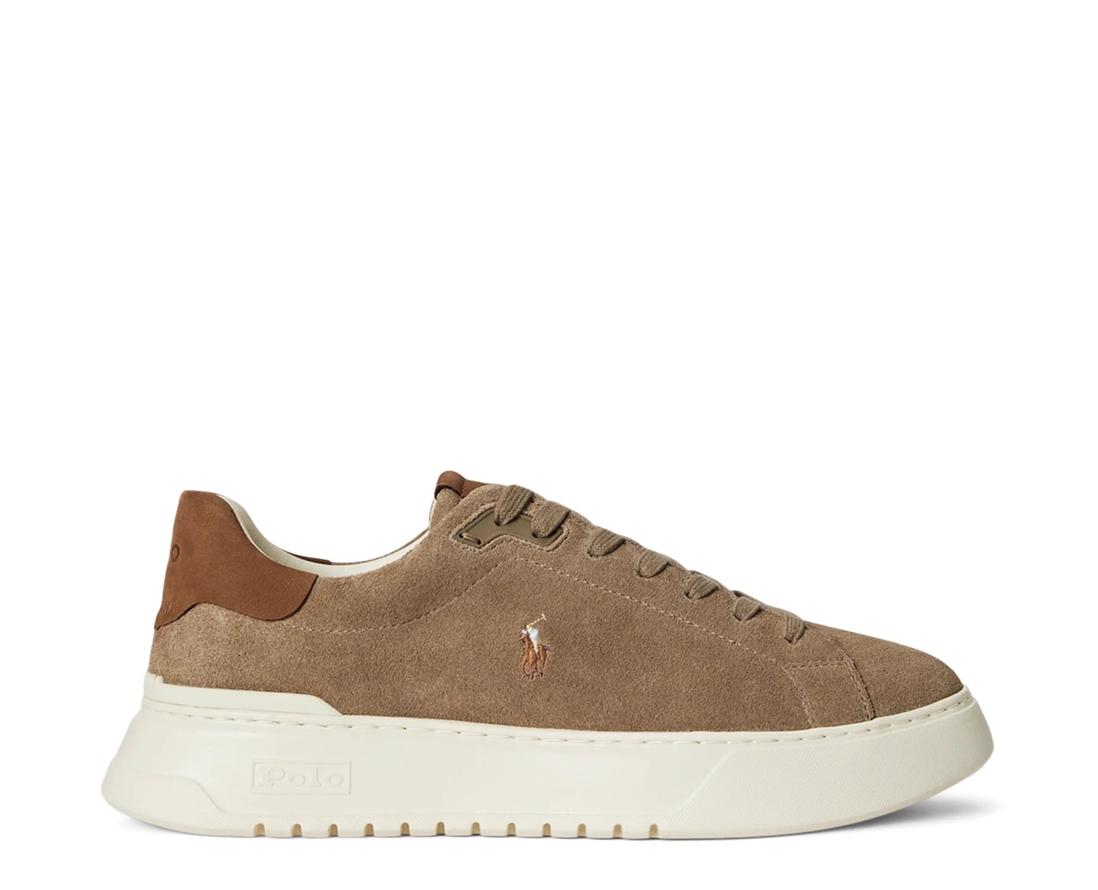 Sapatilhas Ralph Lauren RLite Court Castanho — perfil exterior | 809P15729002