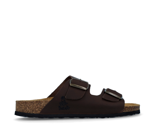 Dakar Sandals Two-Strap, castanho