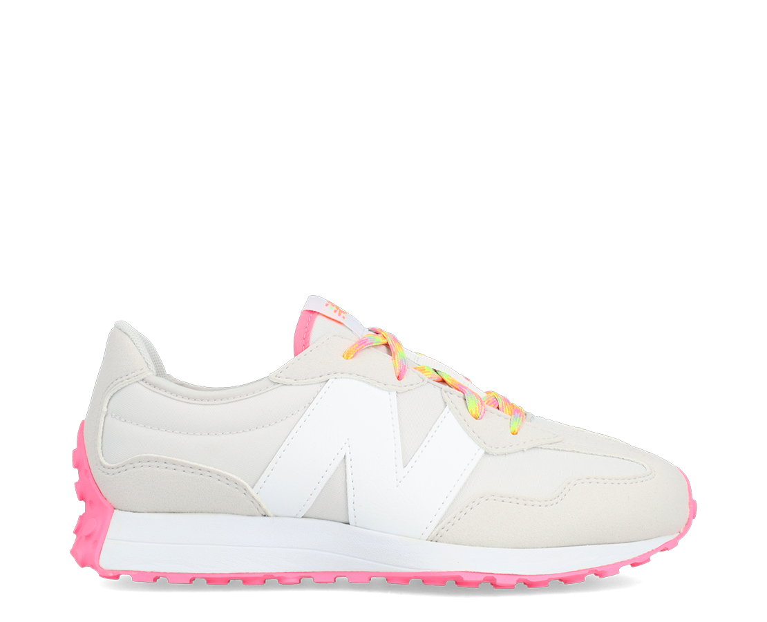 New Balance 327 Grey Matter/ Signal Pink BJ/RS - GS327LCA-909