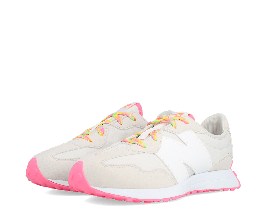 New Balance 327 Grey Matter/ Signal Pink BJ/RS - GS327LCA-909