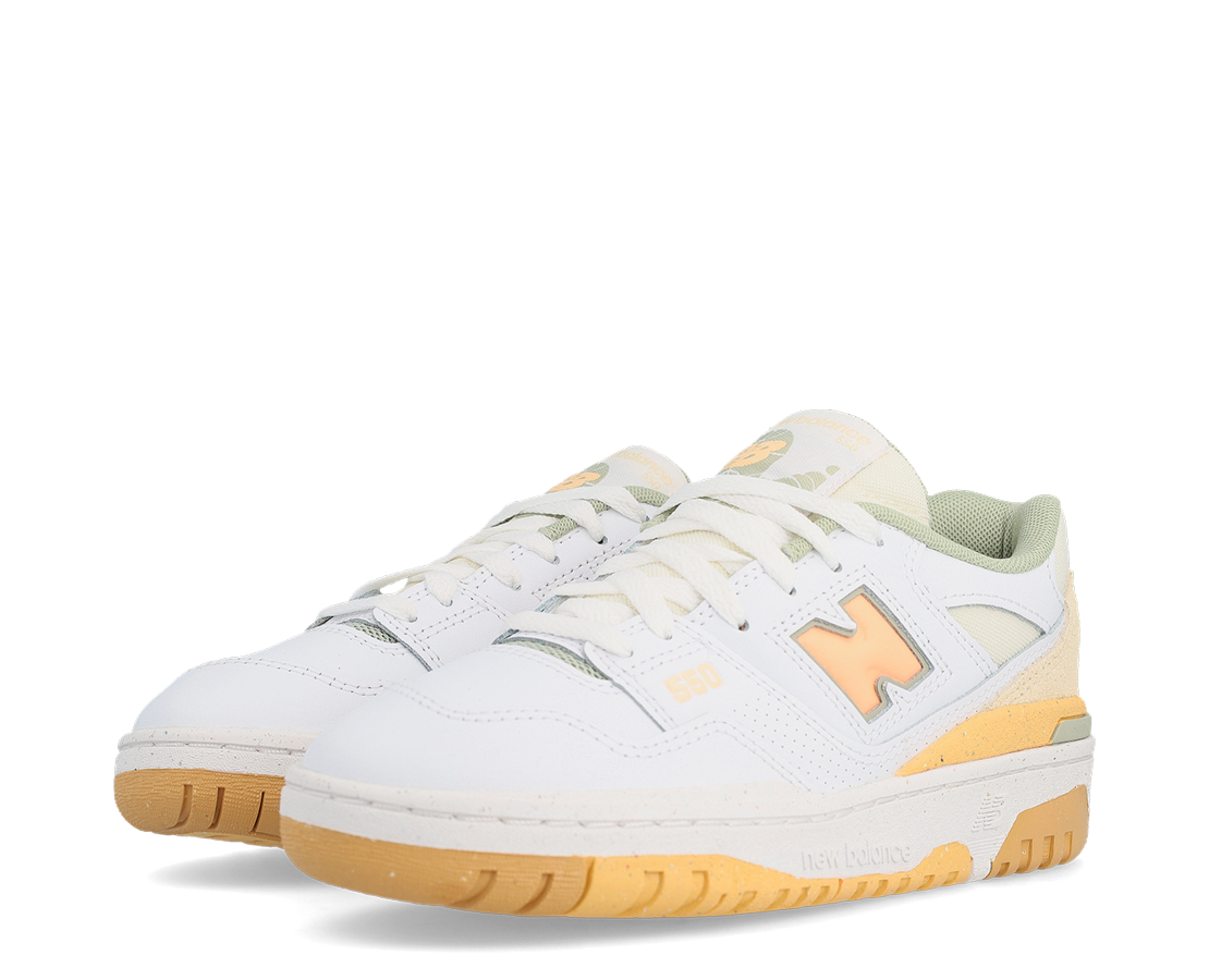 New Balance 550 White Peach Blossom BR/LAR/VD - GSB550EB-1090