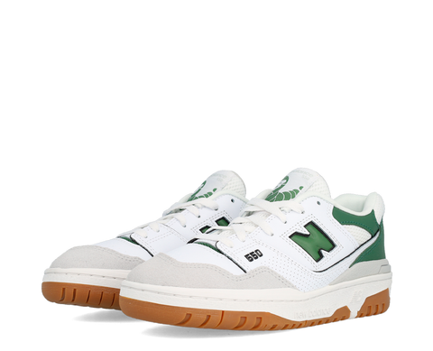 New Balance 550 White / Green BR/VD - GSB550SD-124