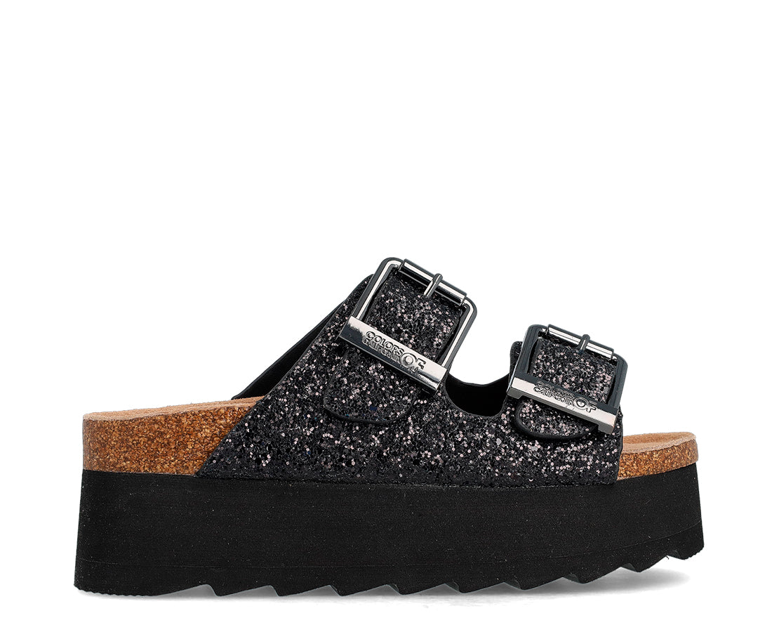 Colors of California Sandal Glittered Platform PR/GLITTER - HC_BES22N-985