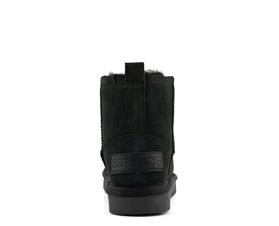Colors of California Suede Sheepskin Boot Black PR - HC_SHEAR01_BLA-240