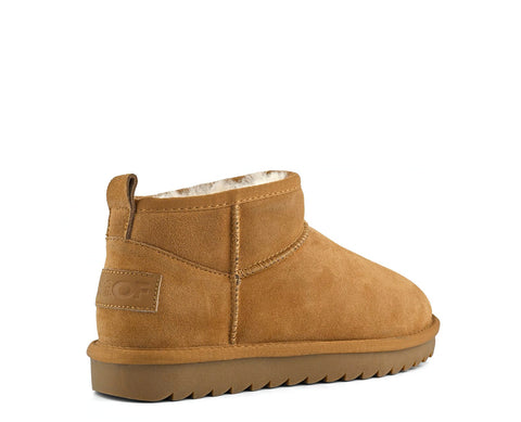 Colors of California Suede Short Sheepskin Boot Tan CAMEL - HC_SHEAR02_TAN-134