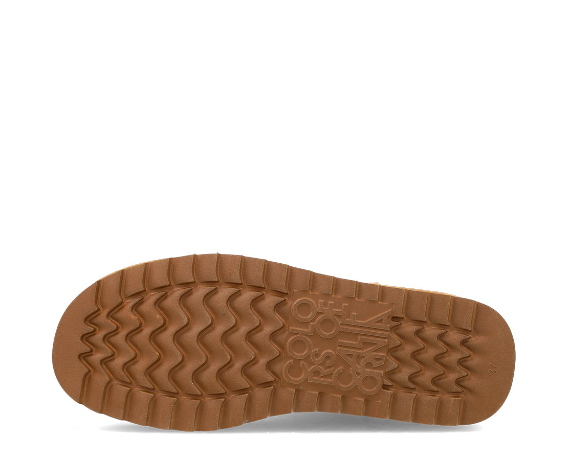 Colors Of California Suede Platform Sheepskin Boot CAMEL - HC_SHEARPLA1_TAN-134