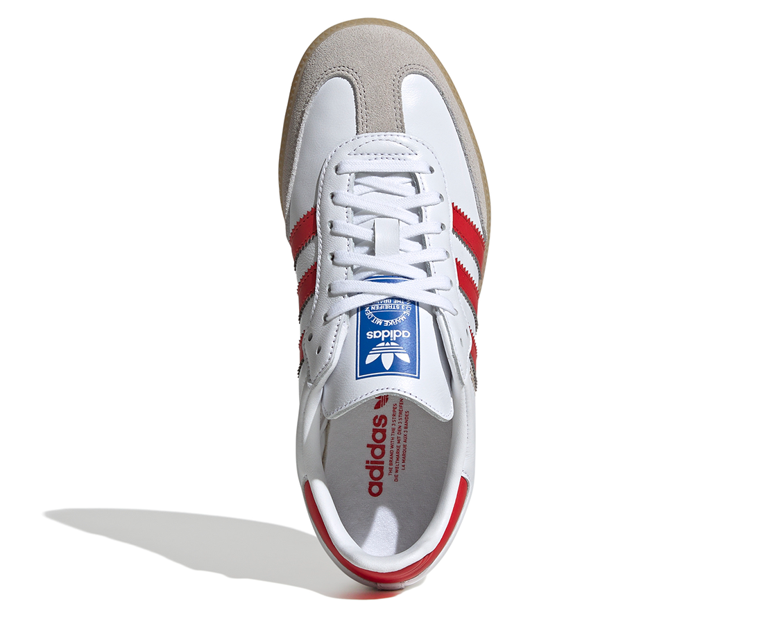 Adidas Samba OG White Collegiate Red BR/VM - JI4463-128