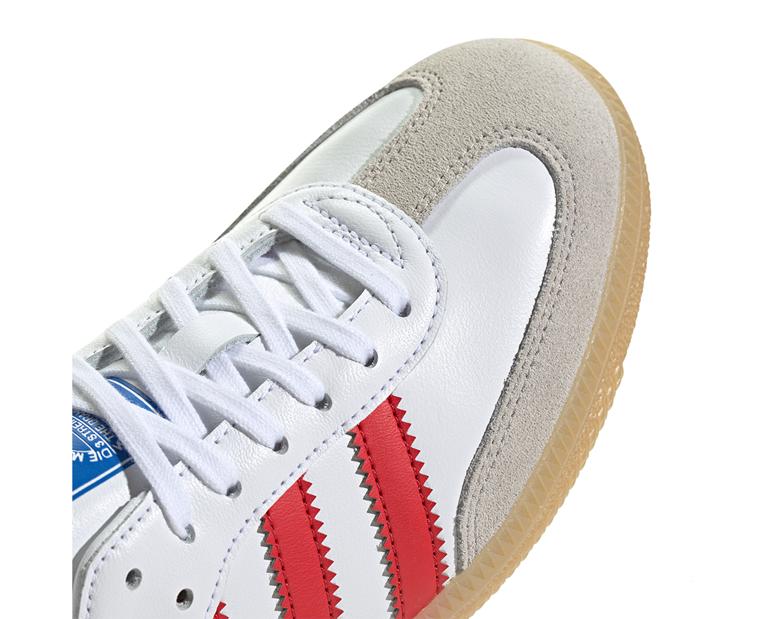 Adidas Samba OG White Collegiate Red BR/VM - JI4463-128