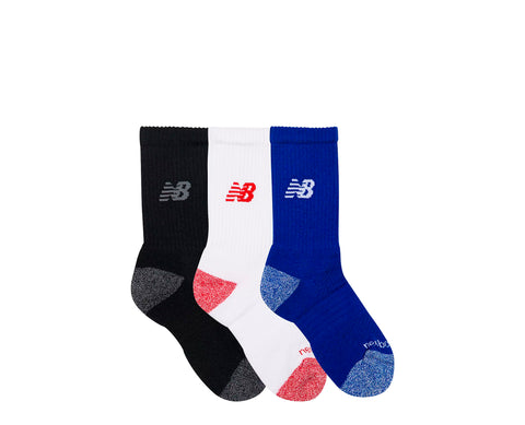 New Balance Active Crew Socks Pack 3 Youth MULTICOLOR - LAS35126-AS-898