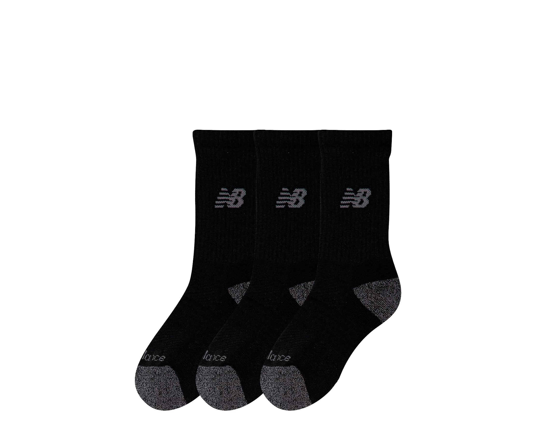 New Balance Active Crew Socks Pack 3 Youth PR - LAS35126-BK-240