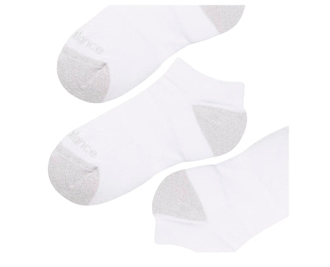 New Balance Active No Show Socks Pack 3 Youth BR - LAS35130-WT-90