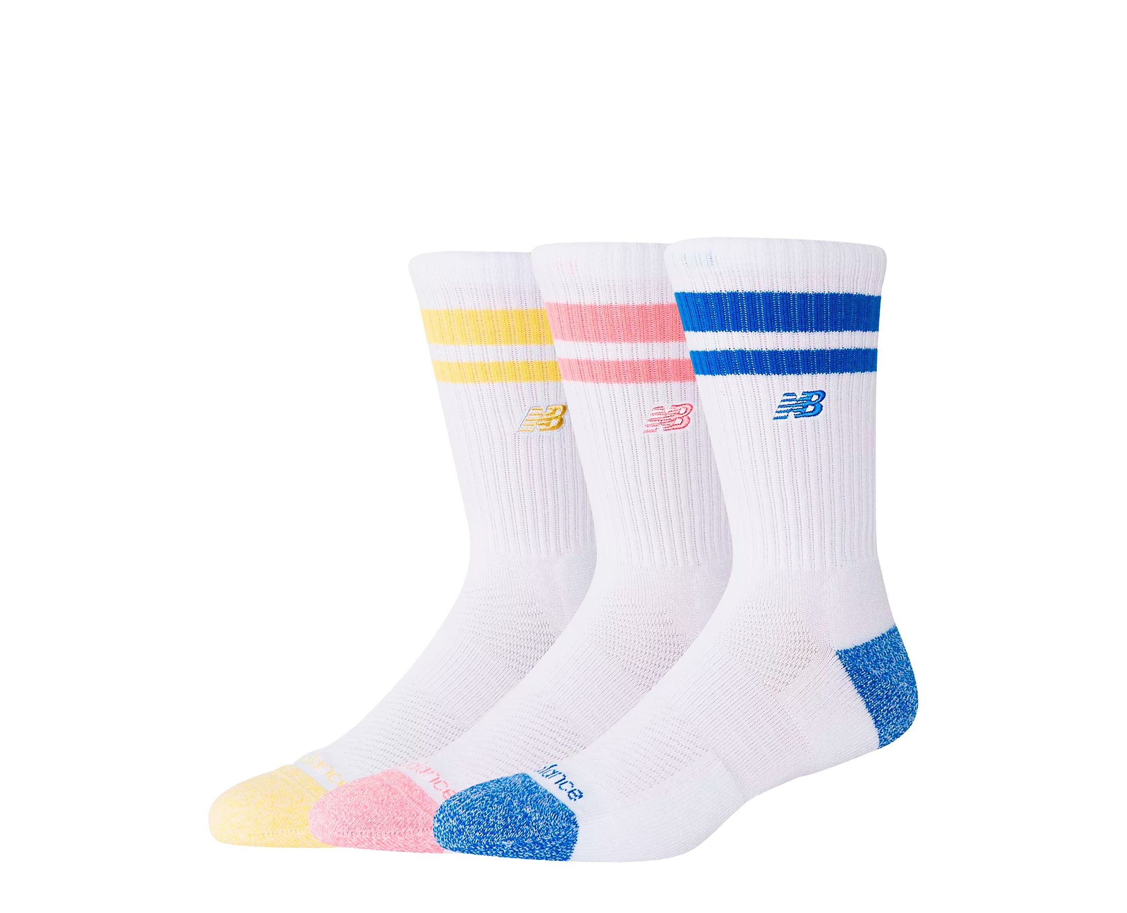 New Balance Active Premium Stripe Crew Socks Pack 3 BR/MULTICOLOR - LAS35210-AA2-987