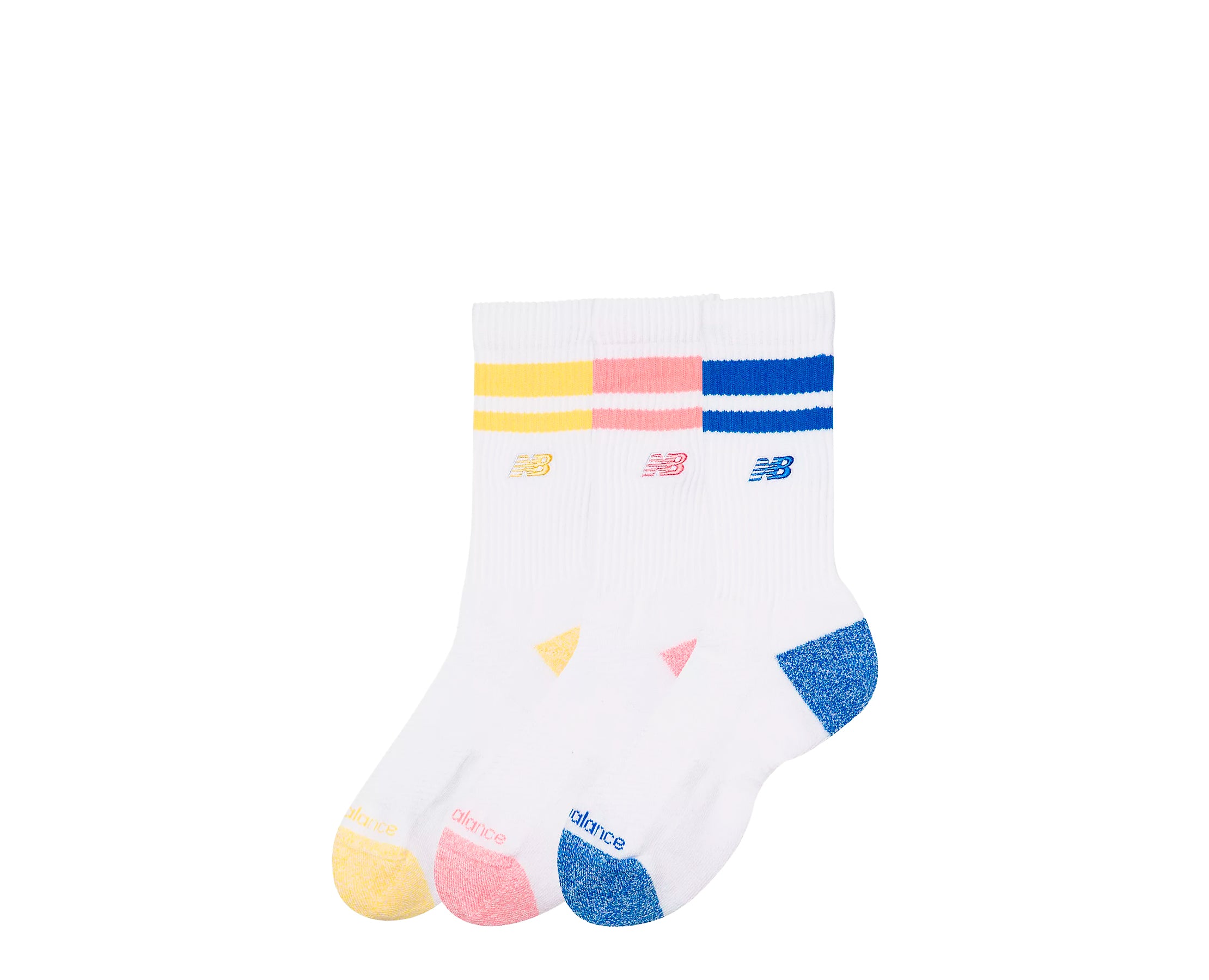 New Balance Active Premium Stripe Crew Socks Pack 3 BR/MULTICOLOR - LAS35210-AA2-987