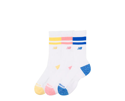 New Balance Active Premium Stripe Crew Socks Pack 3 BR/MULTICOLOR - LAS35210-AA2-987