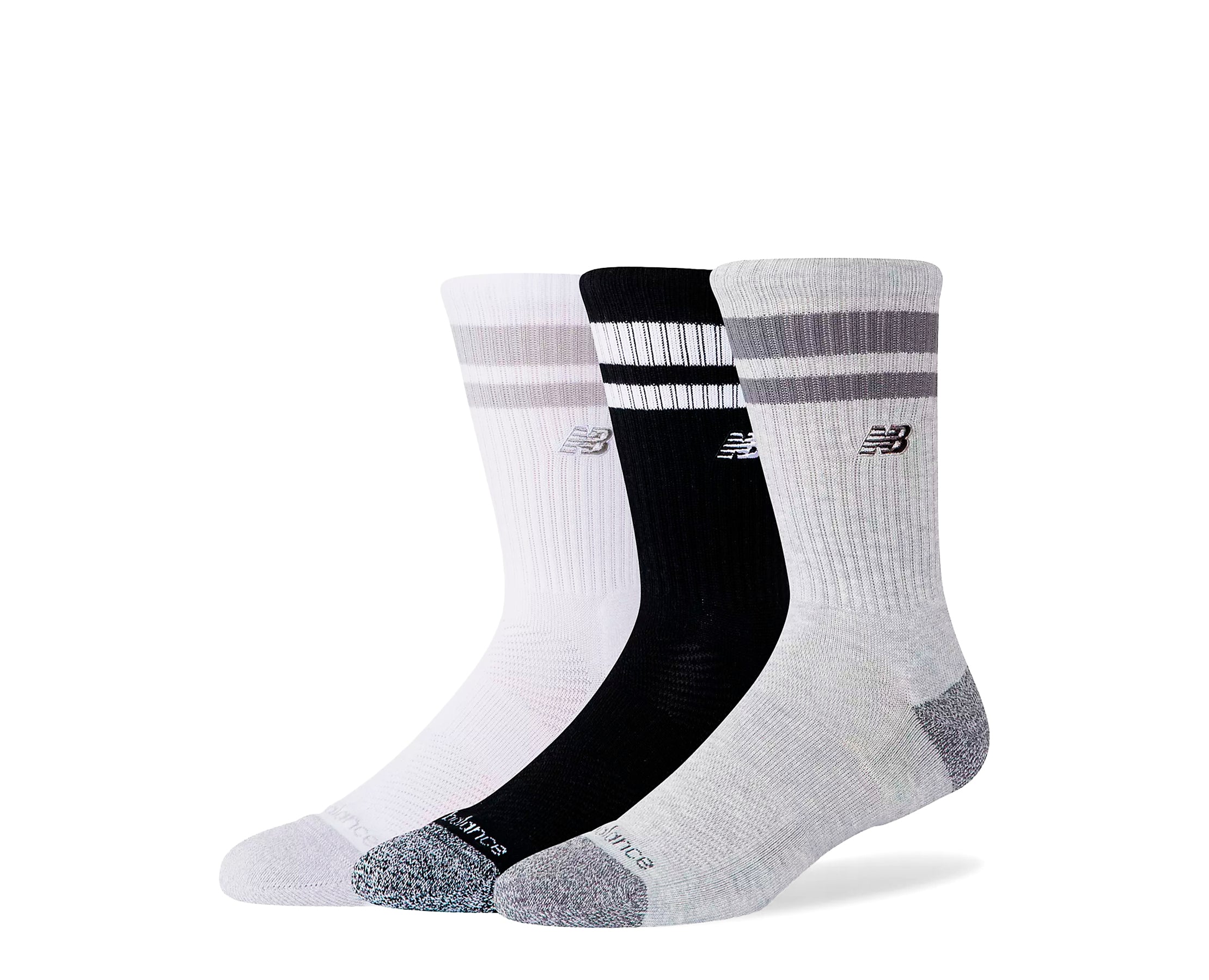 New Balance Active Premium Stripe Crew Socks Pack 3 BR/PR/CZ - LAS35210-AS-368