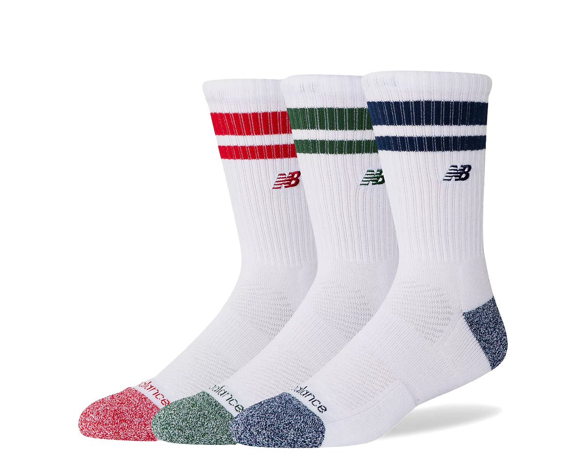 New Balance Active Premium Stripe Crew Socks Pack 3
